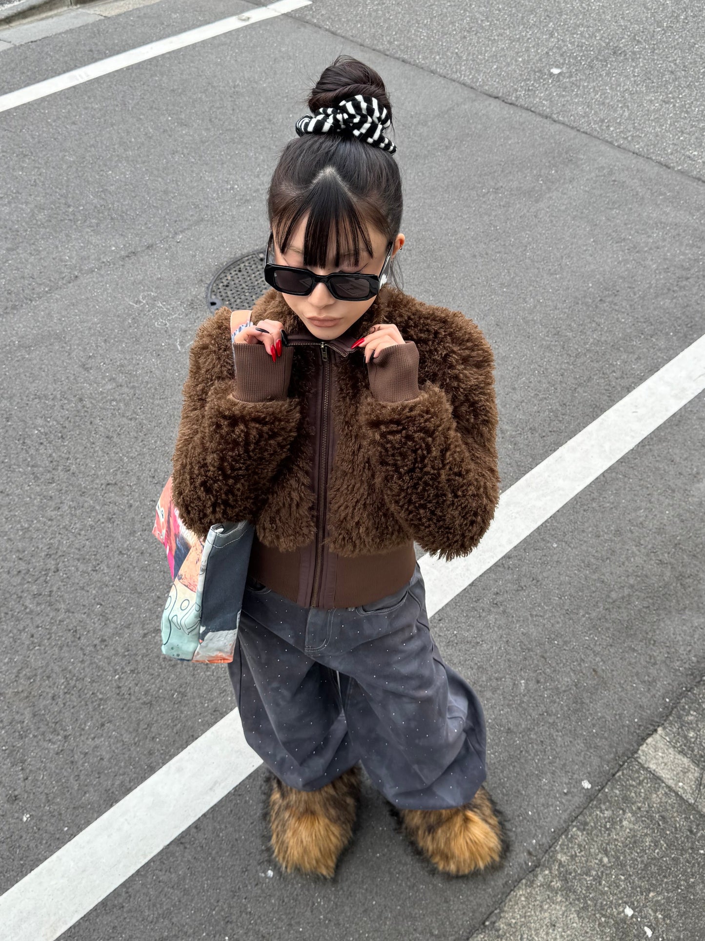 ワイドラメデニムパンツ DPB86173