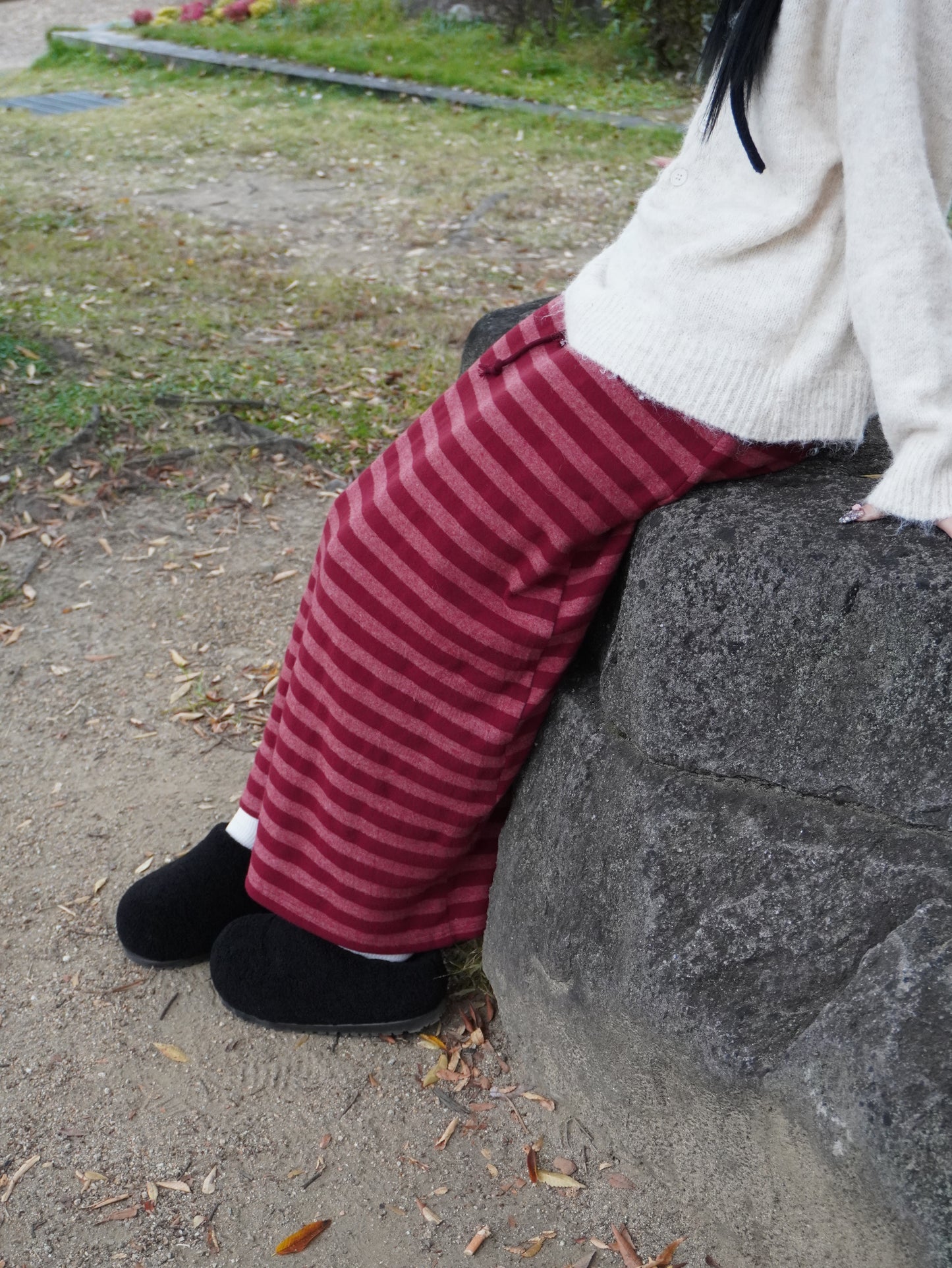 ボーダーニットロングスカート DPB85380