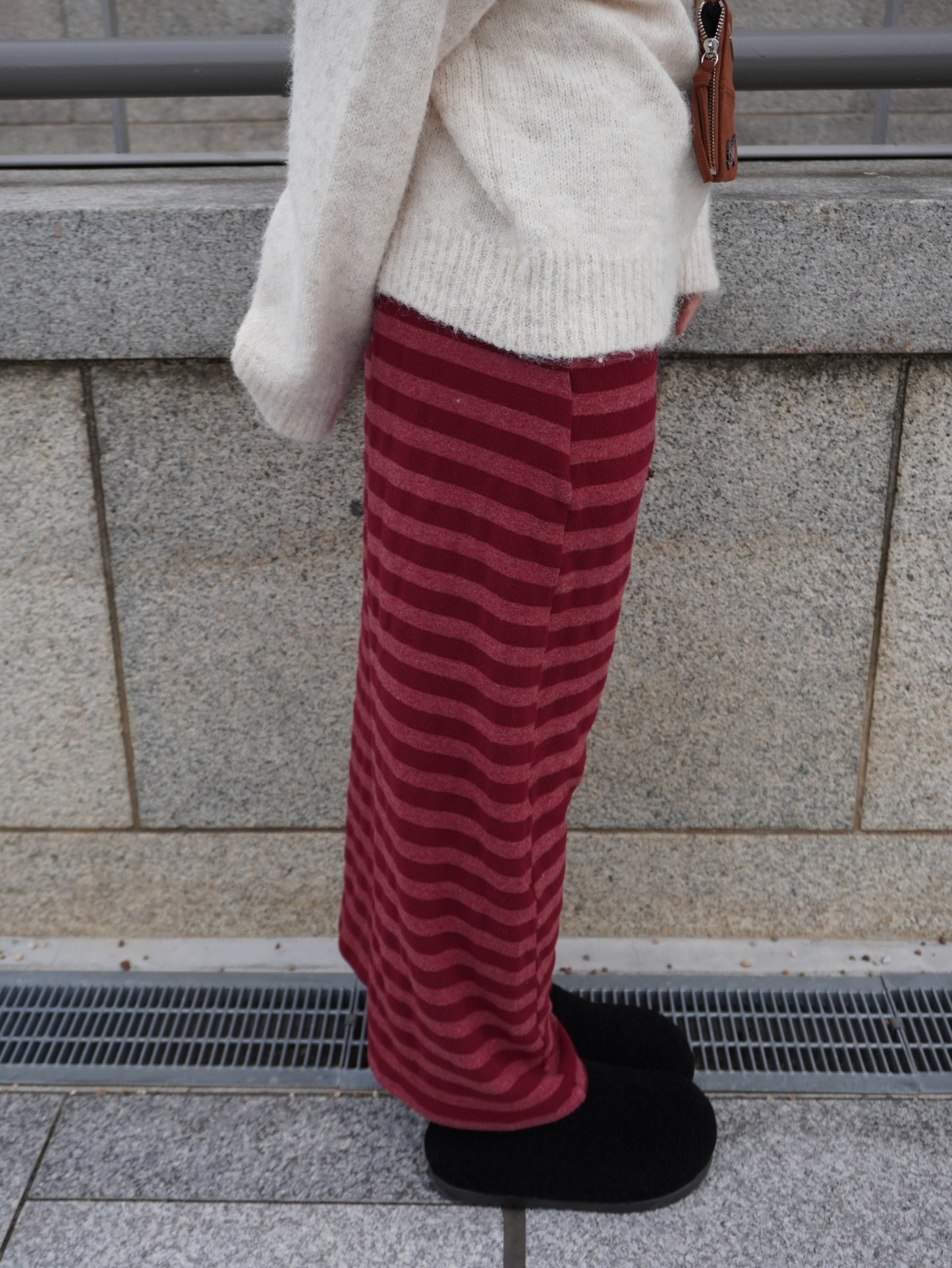 ボーダーニットロングスカート DPB85380