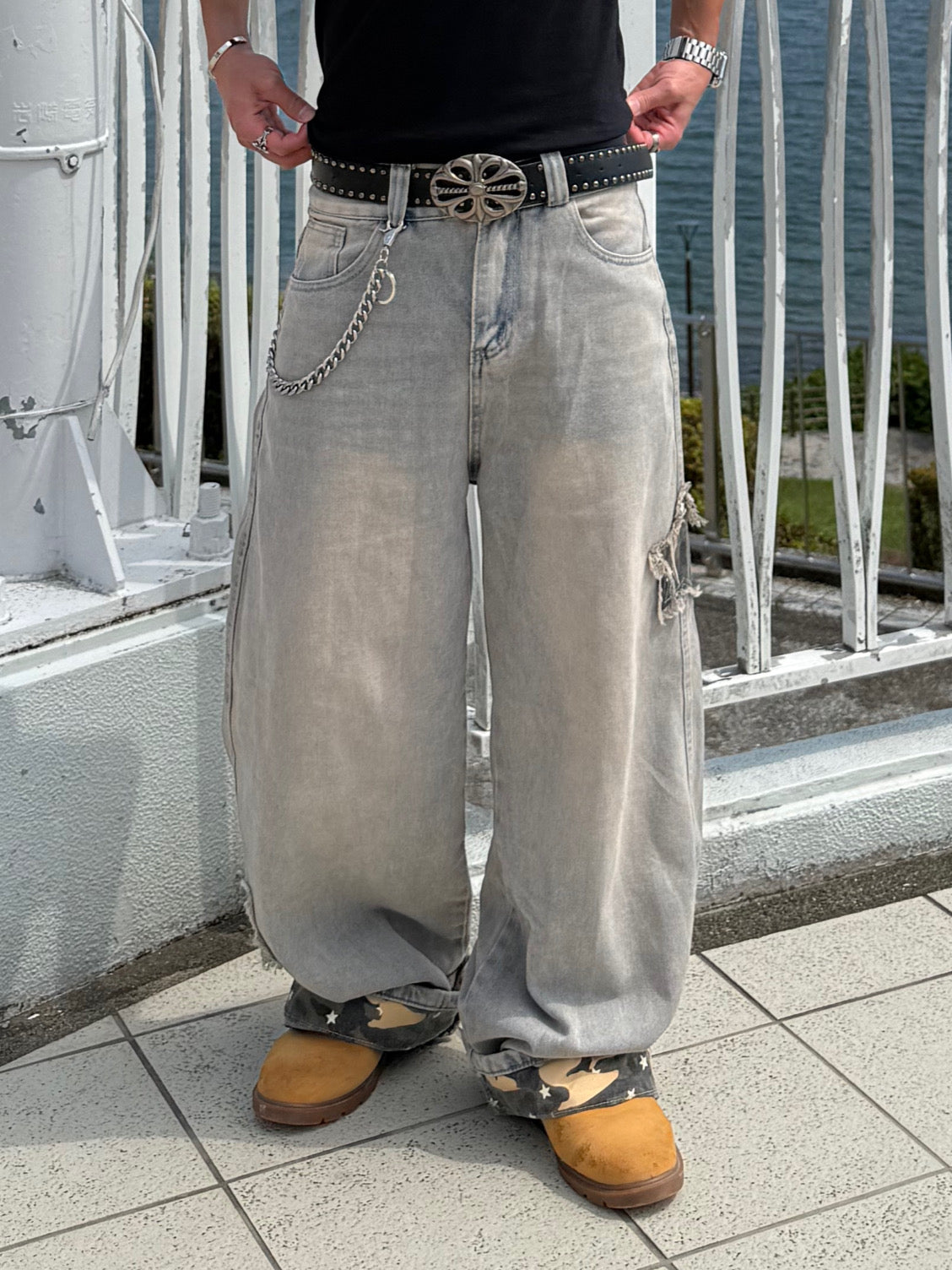 バックポイントカモフラデニムパンツ DPB90212