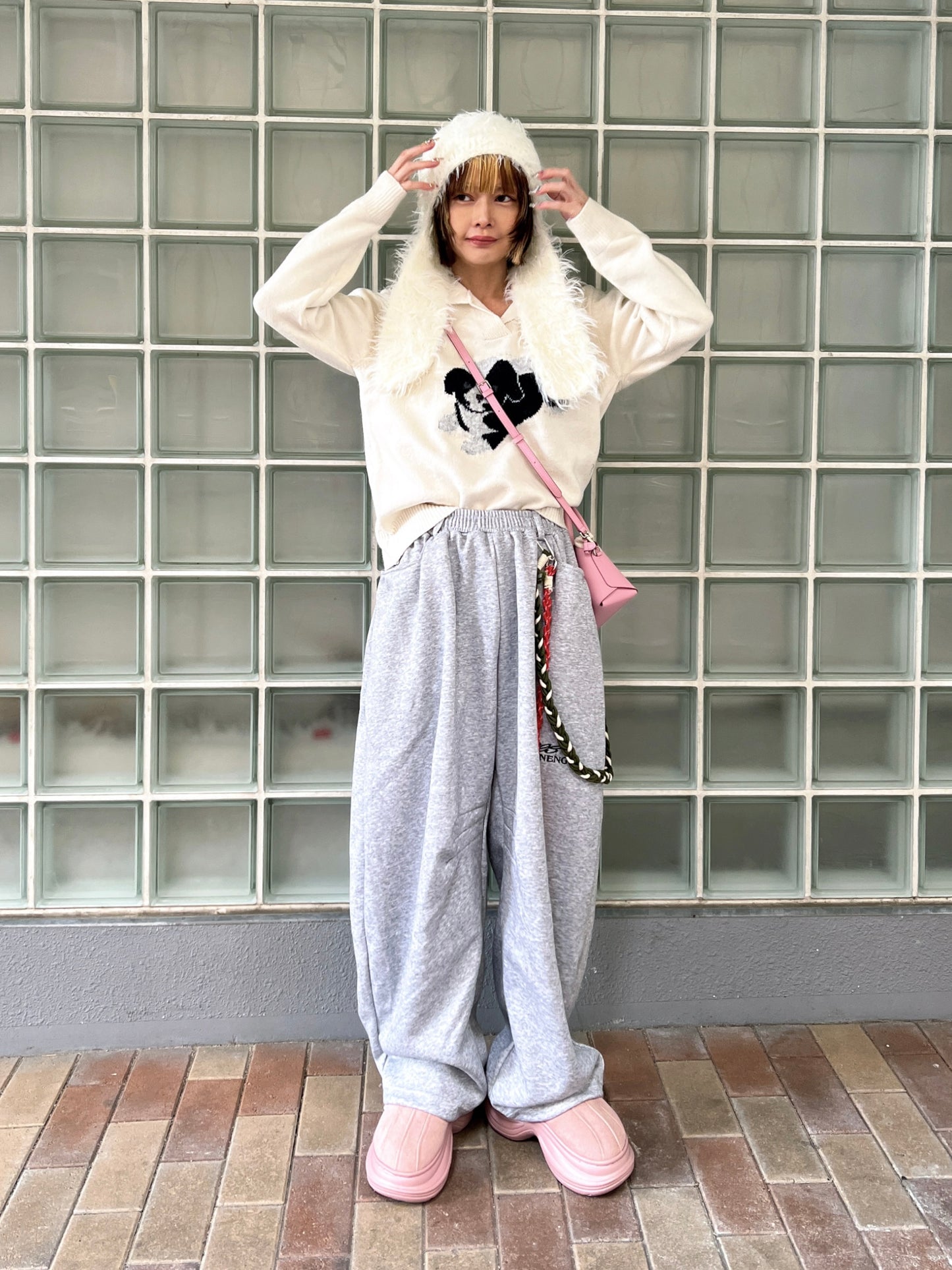 ドッグプリントニットプルオーバー DPB79220