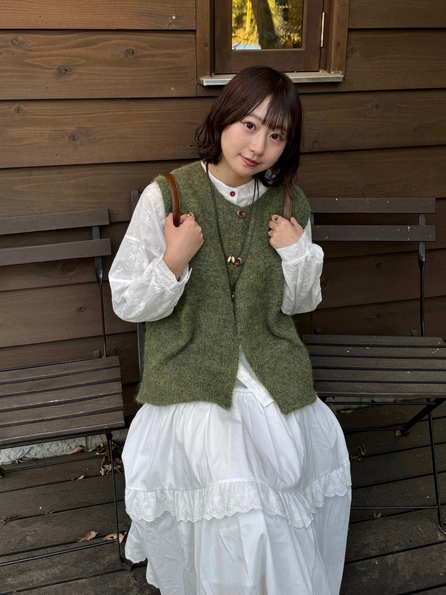 メランジボタンニットベスト DPC03033