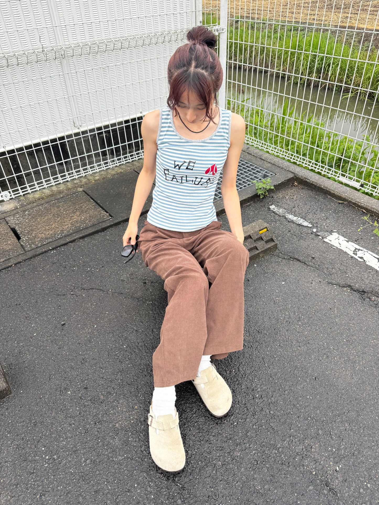 バイカラーボーダータンクトップ DPC07019