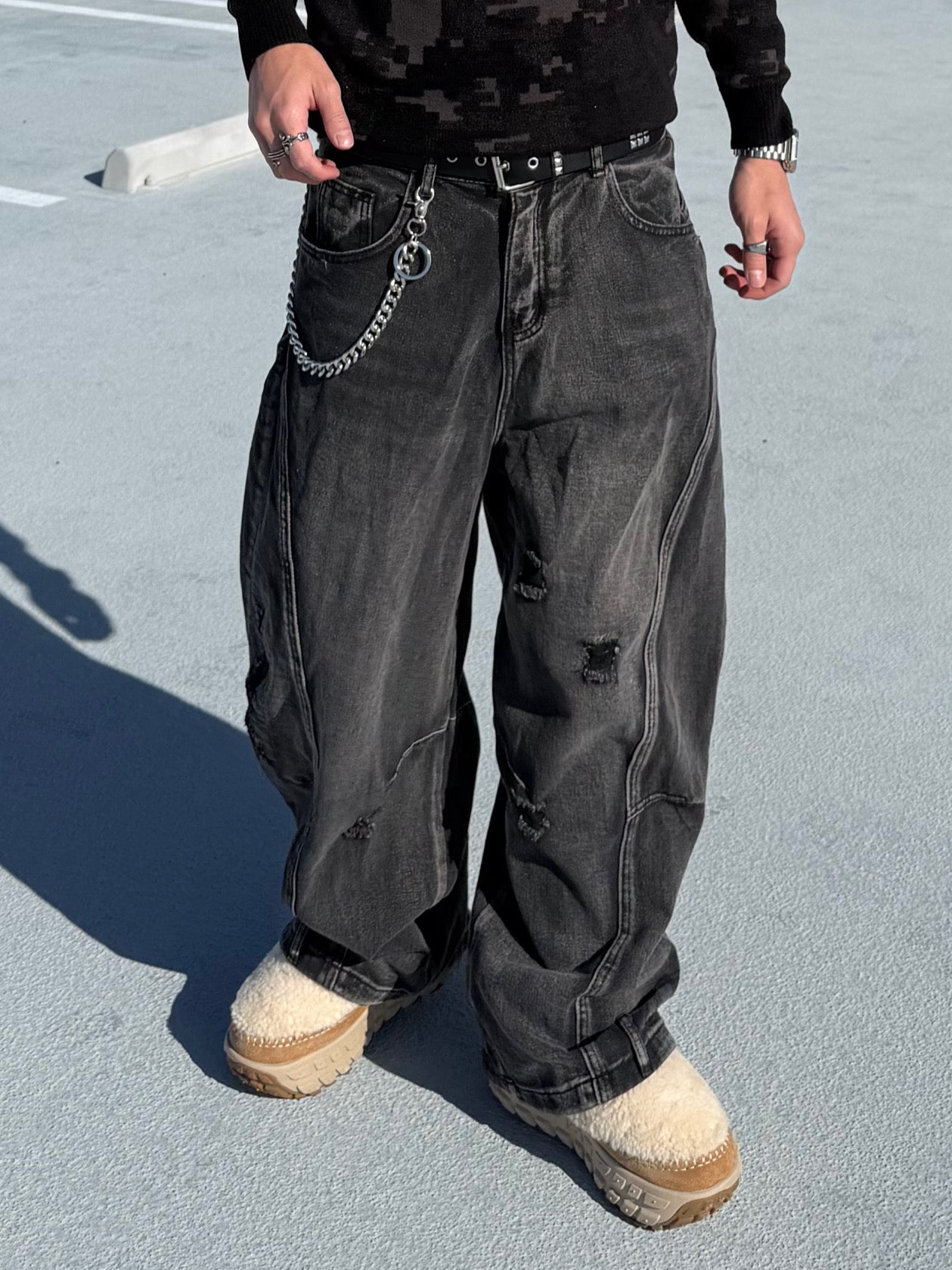 ダメージデザインデニムパンツ DPB90140