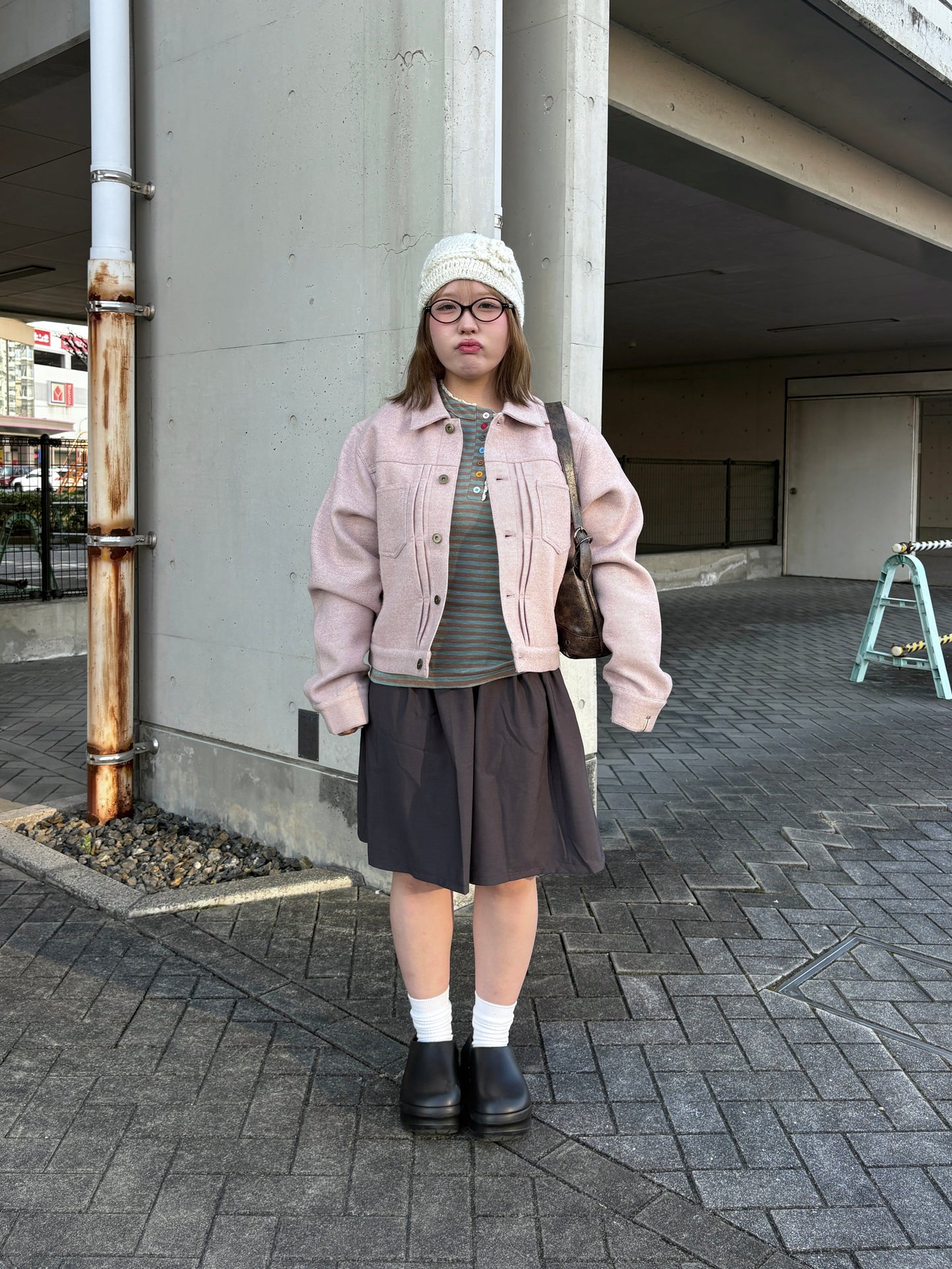 ボーダーヘンリーネックTシャツ DPB97097