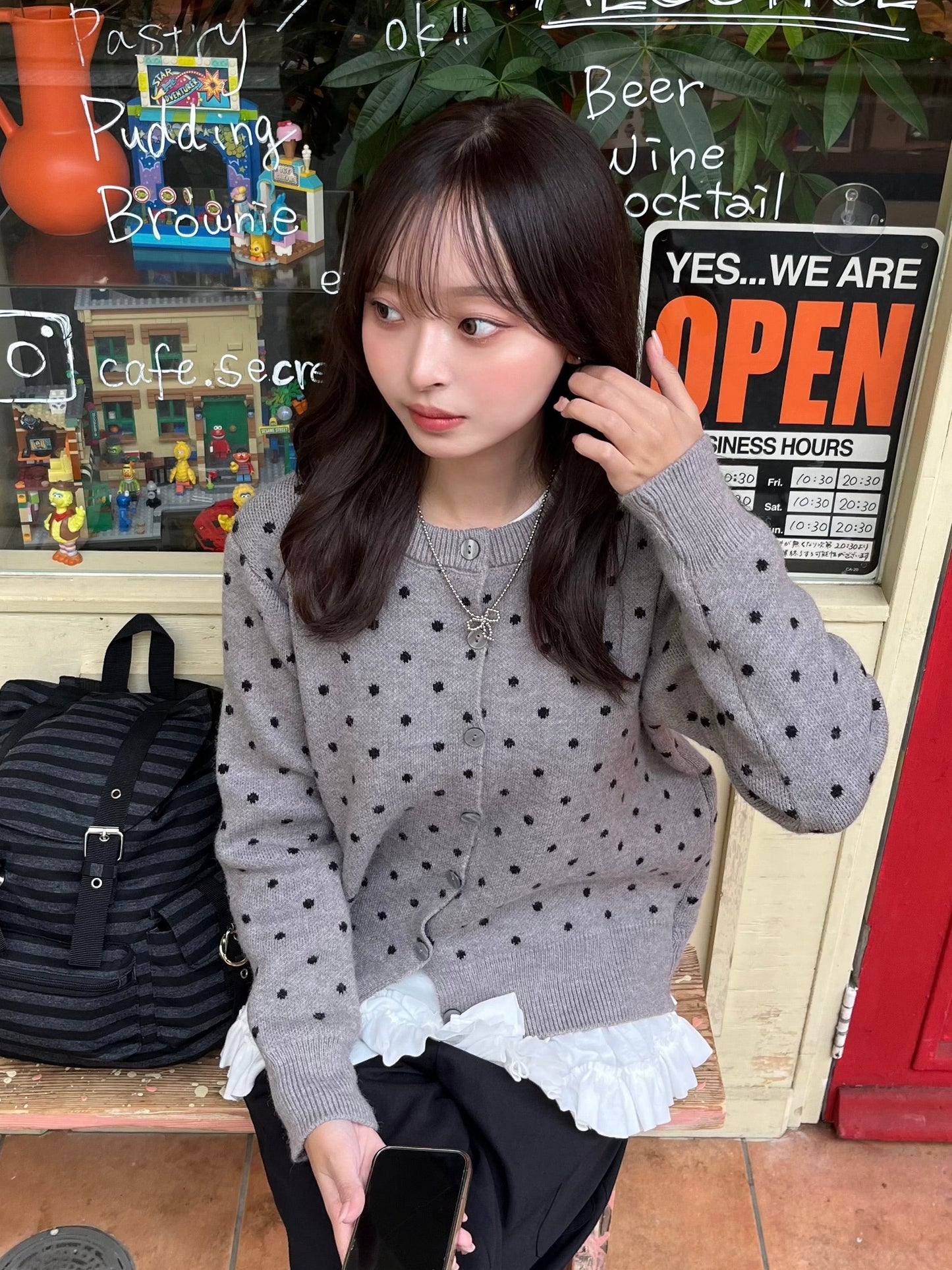 ドットニットカーディガン DPB94023