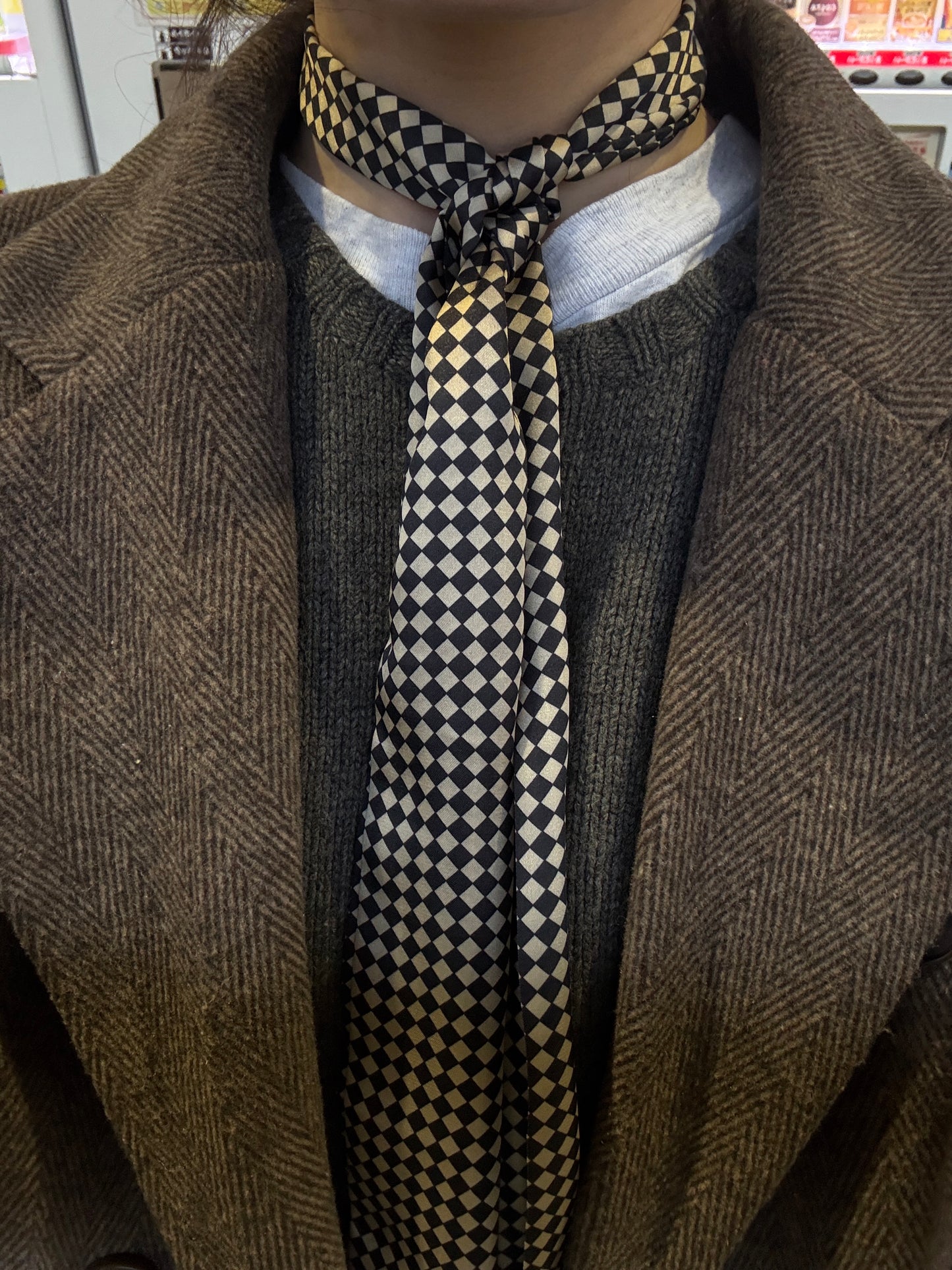 ブロックチェックスカーフ DPA43700