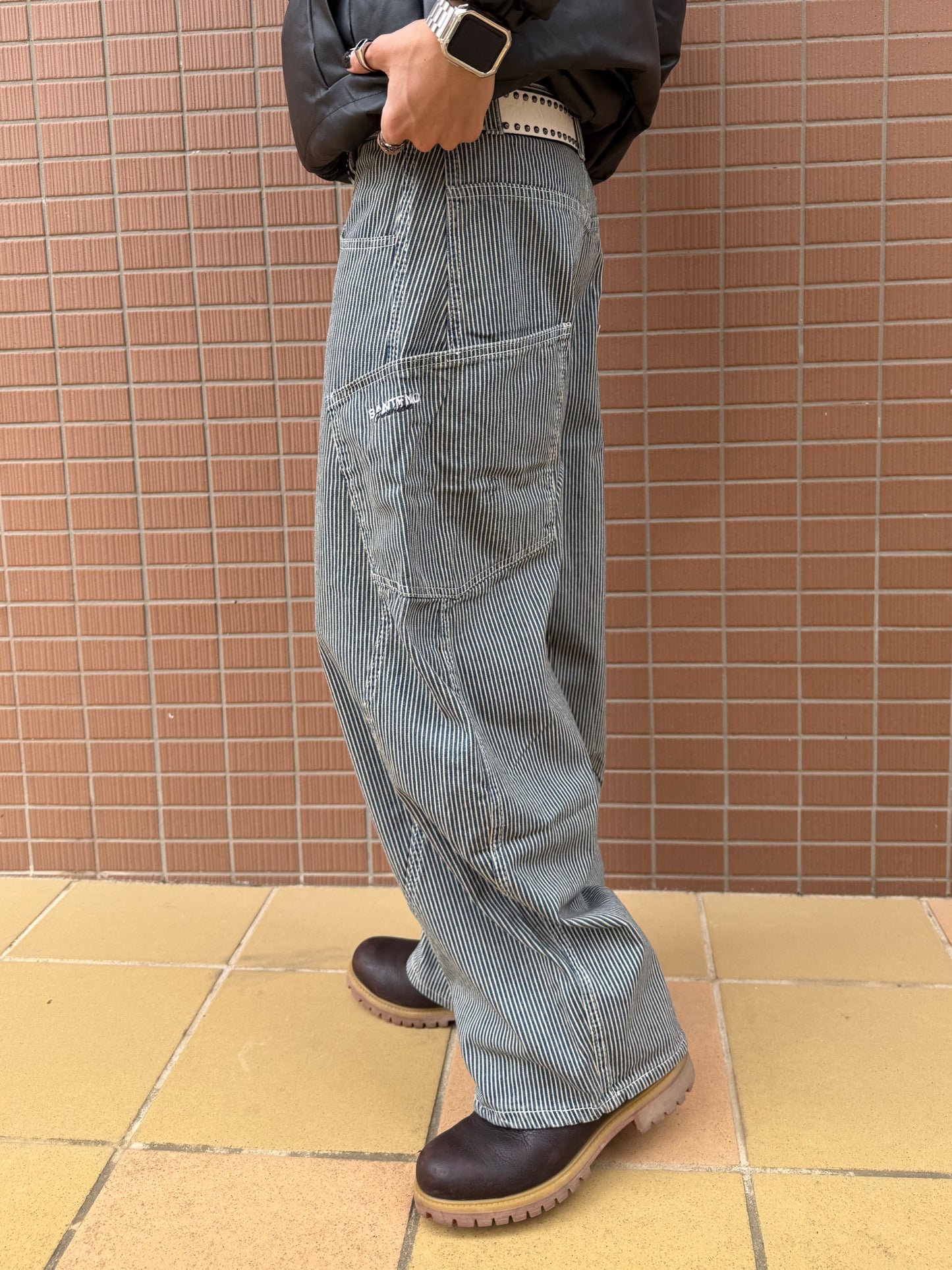 ストライプワイドデニムパンツ DPB90083