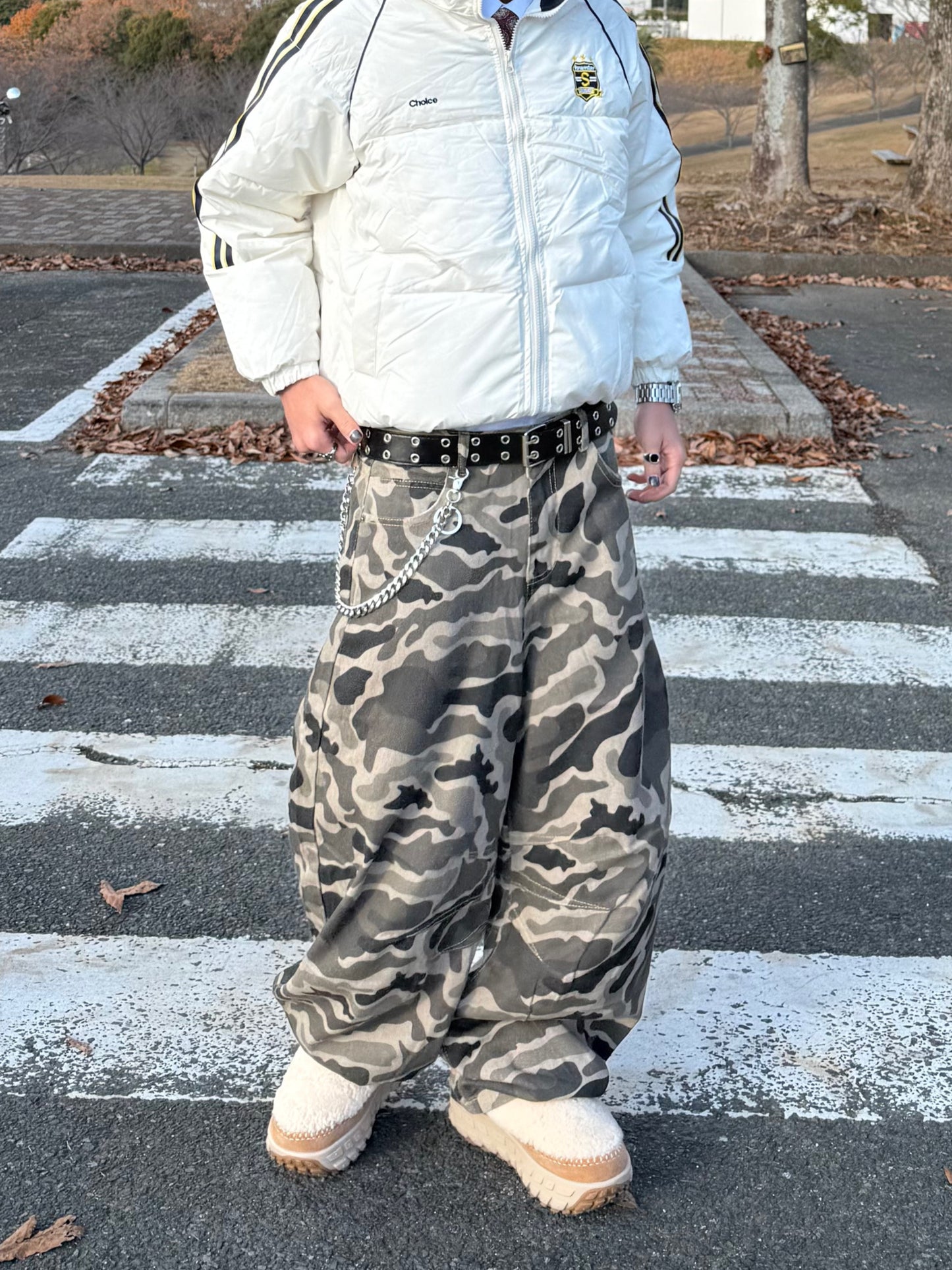 カモフラワイドデニムパンツ DPB90106