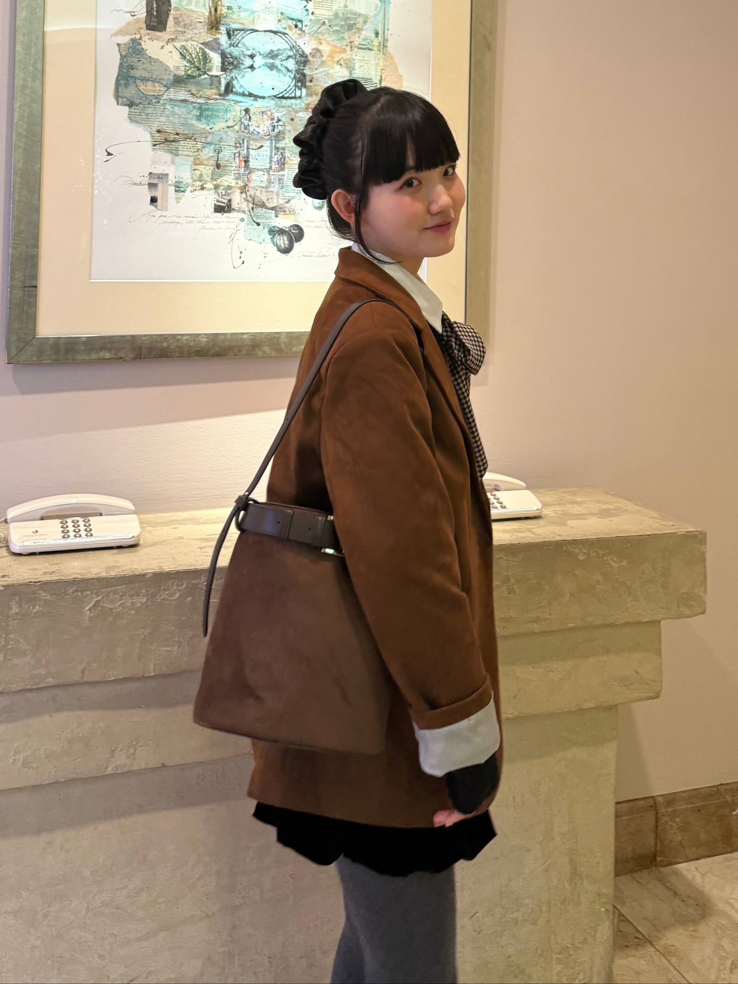 スエードライクテーラードジャケット DPA43723