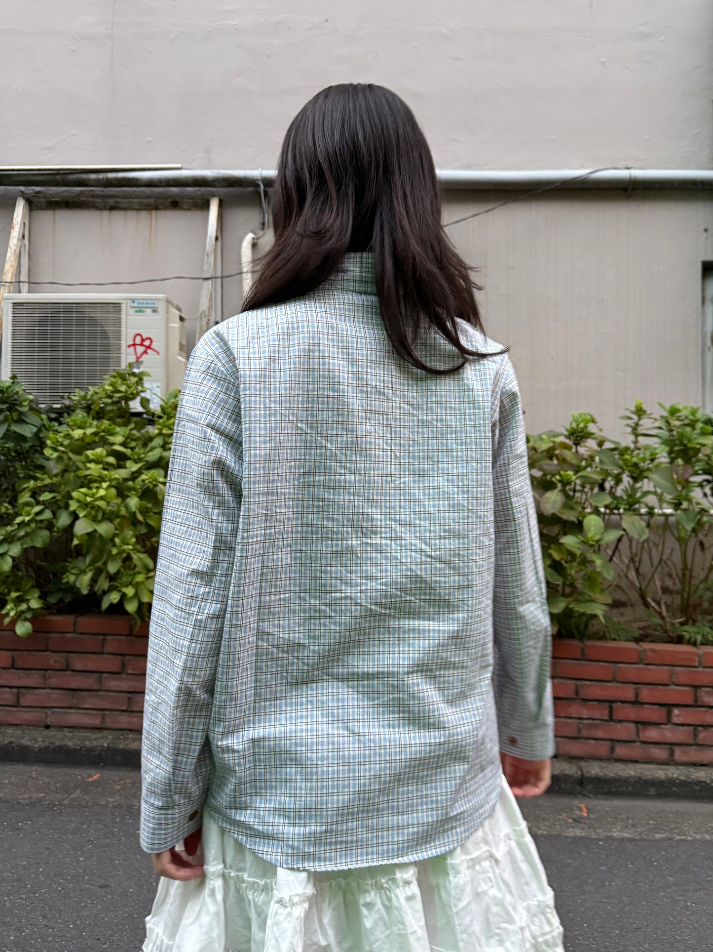 ライトブルーミニチェックシャツ DPA43675