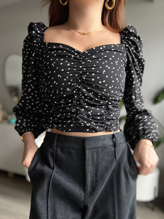 スクエアネックドットブラウス DPB56329