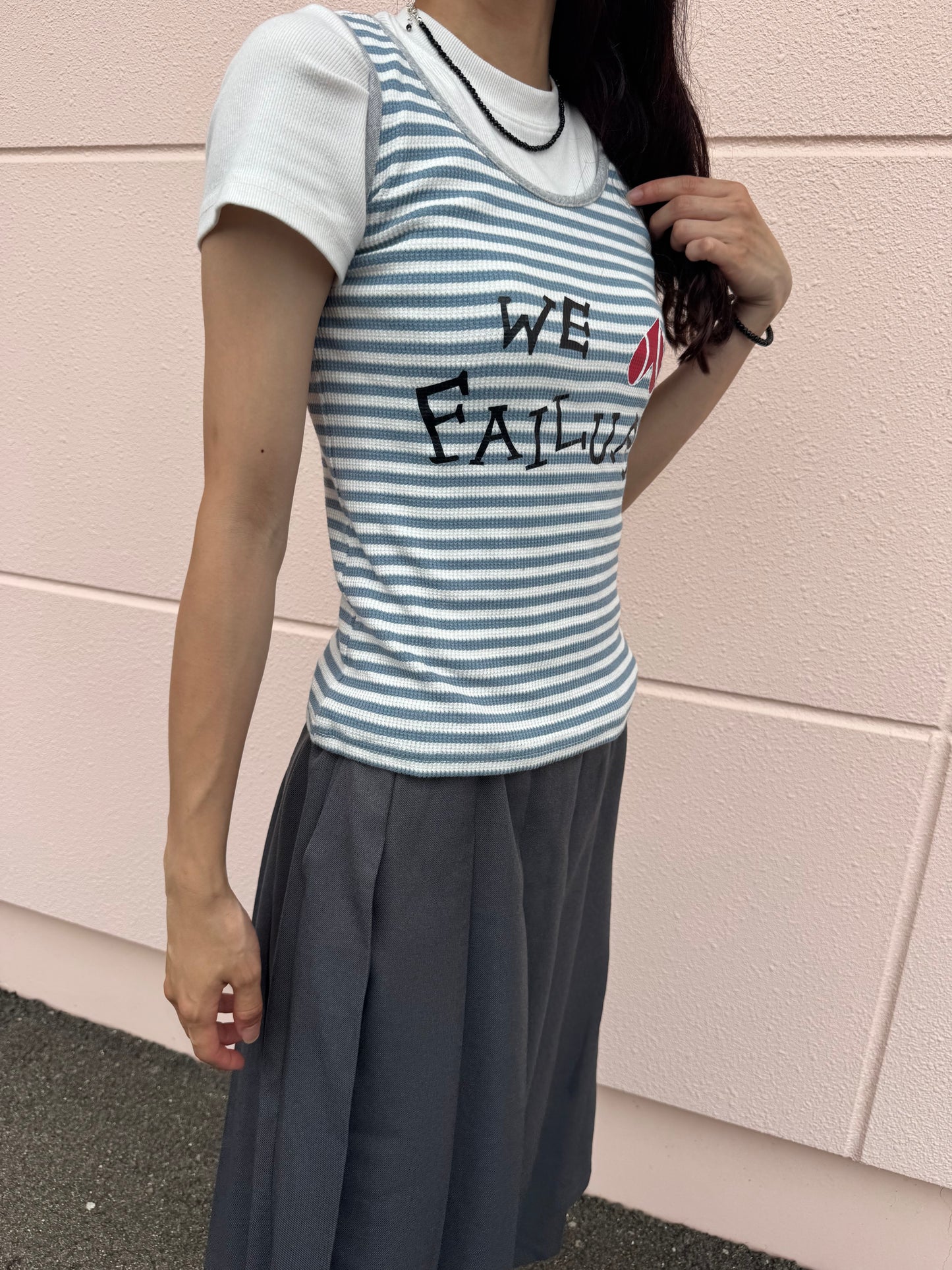 バイカラーボーダータンクトップ DPC07019