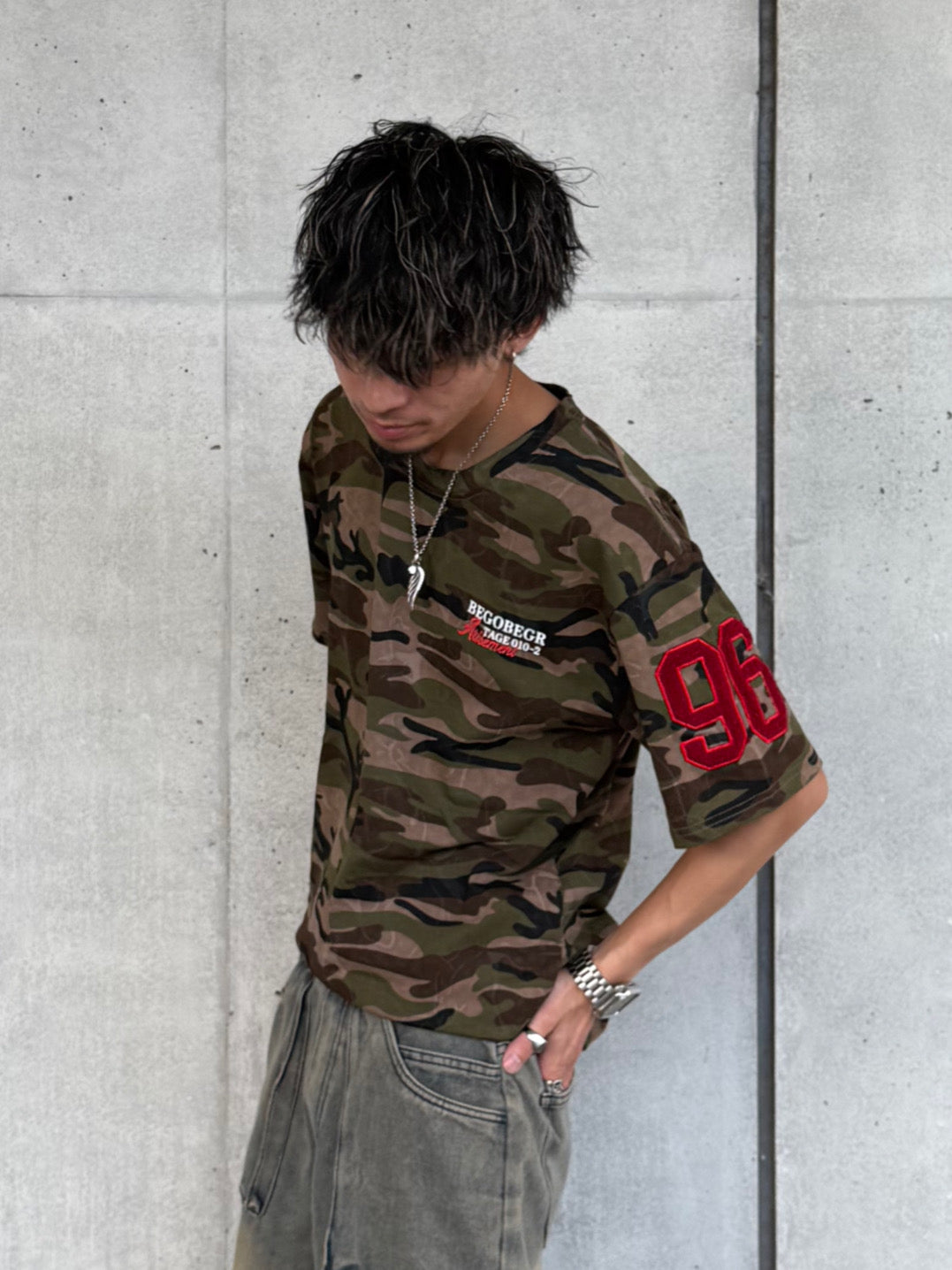 Kenshin_カモフラナンバーTシャツ DPB73344