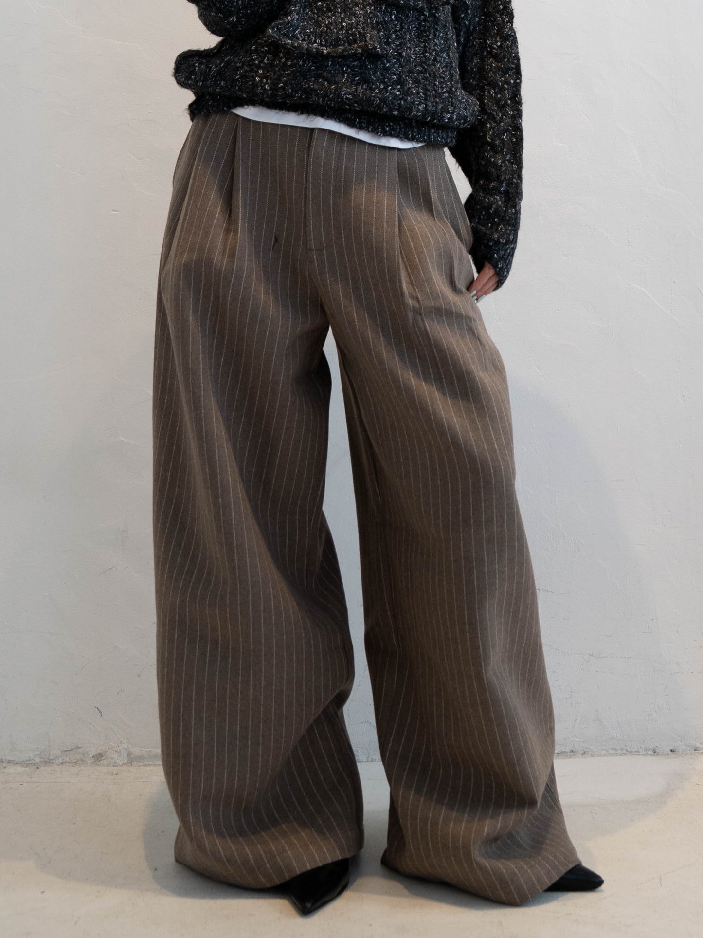 ウエストタックストライプパンツ DPC02007