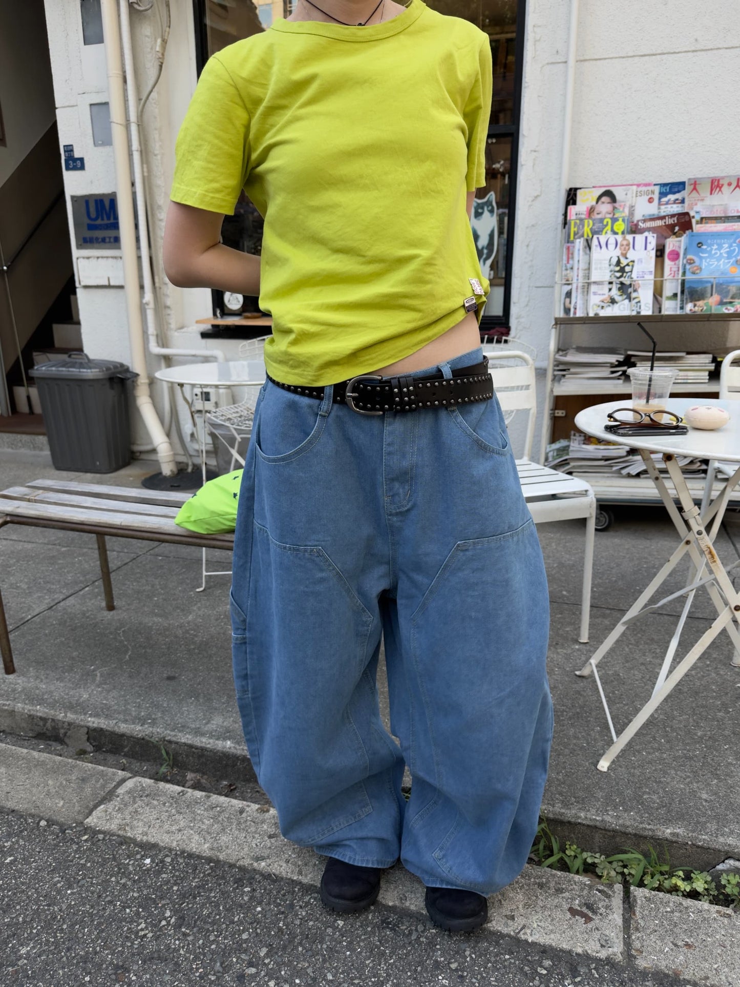カジュアルダブルニーデニムパンツ DPB85570