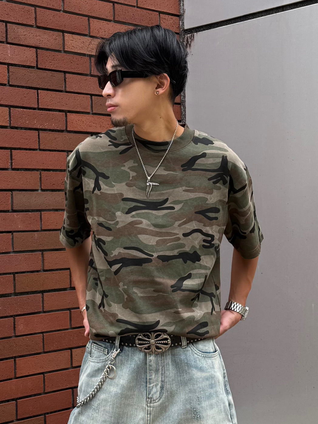 カモフラオーバーTシャツ DPB90228