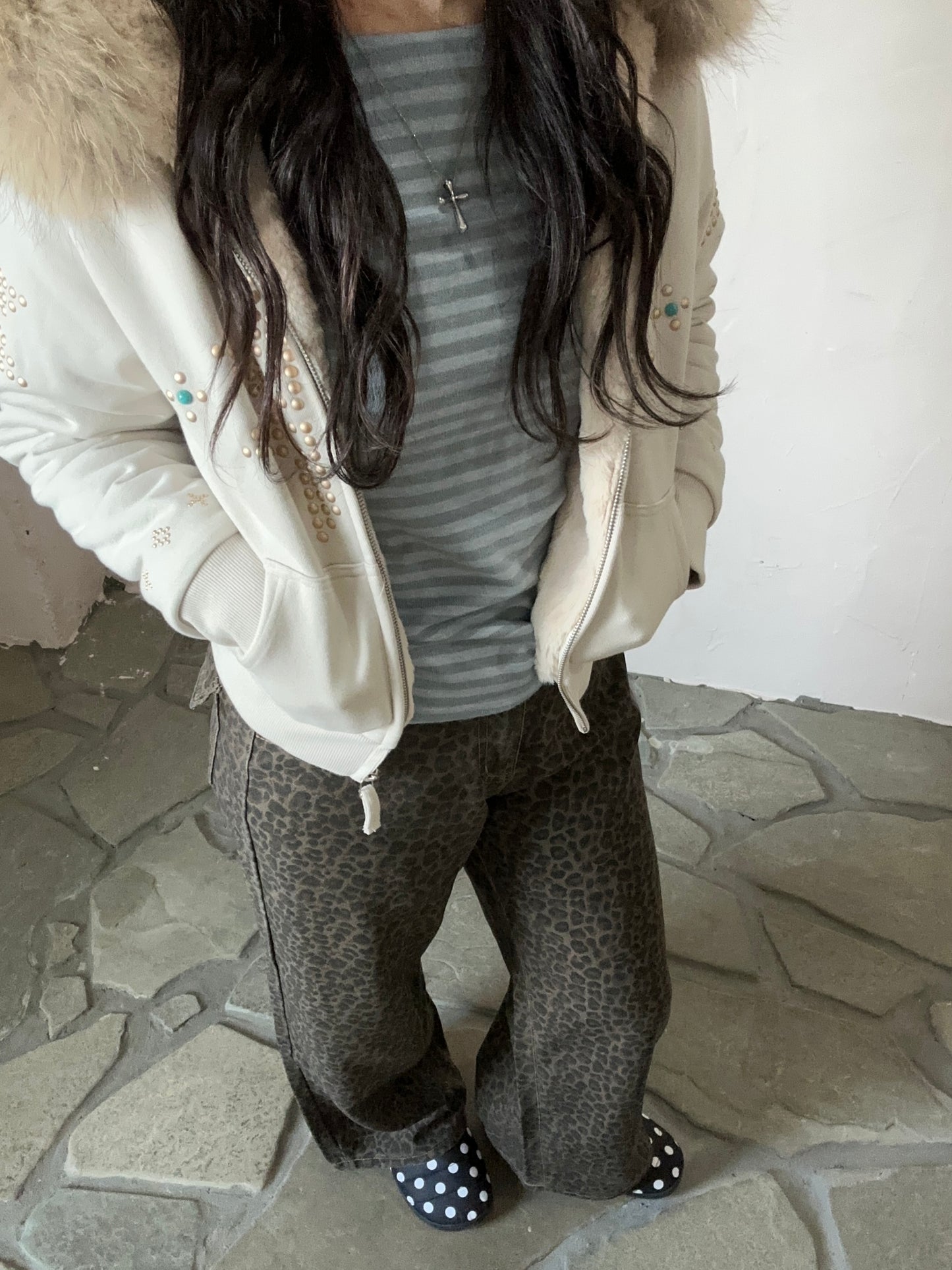 レオパードデニムパンツ DPB95068