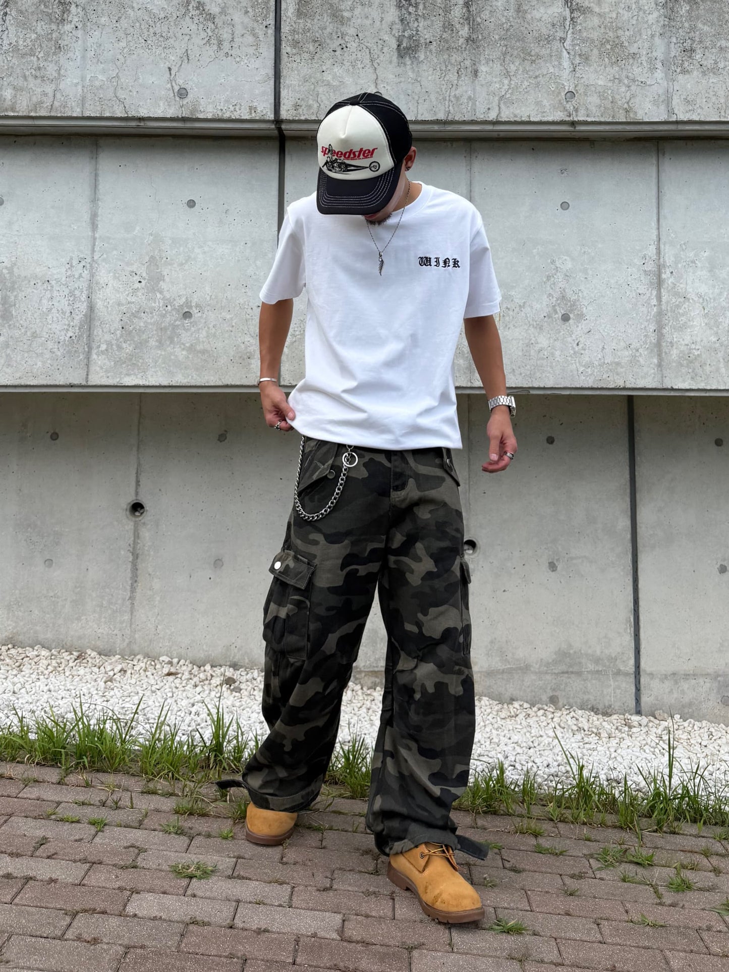 サイドポケットカモフラデニムパンツ DPB90242