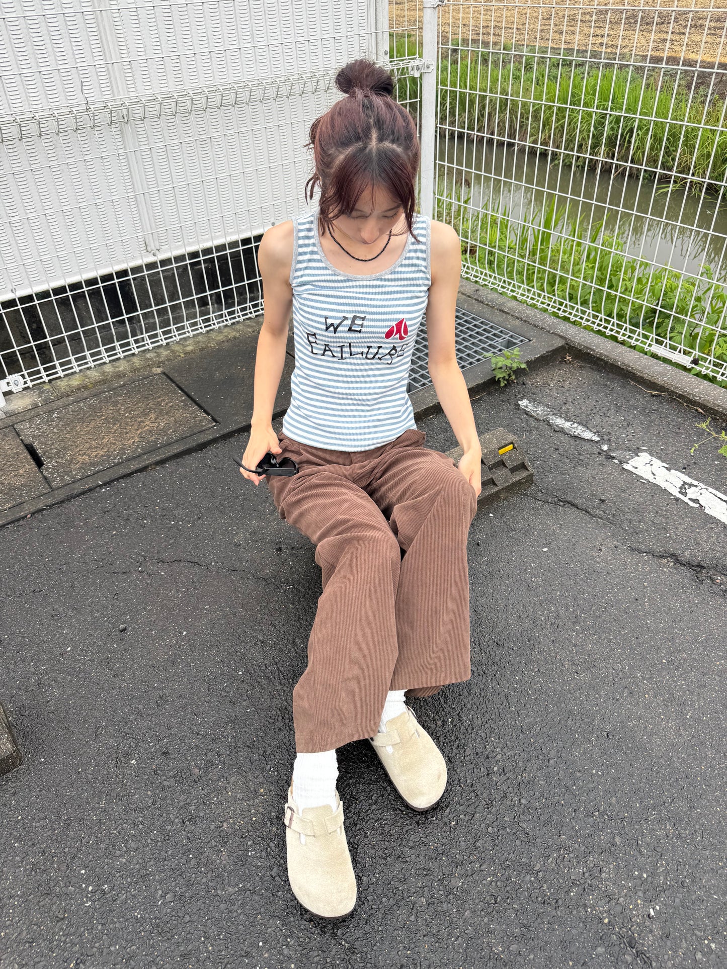 バイカラーボーダータンクトップ DPC07019