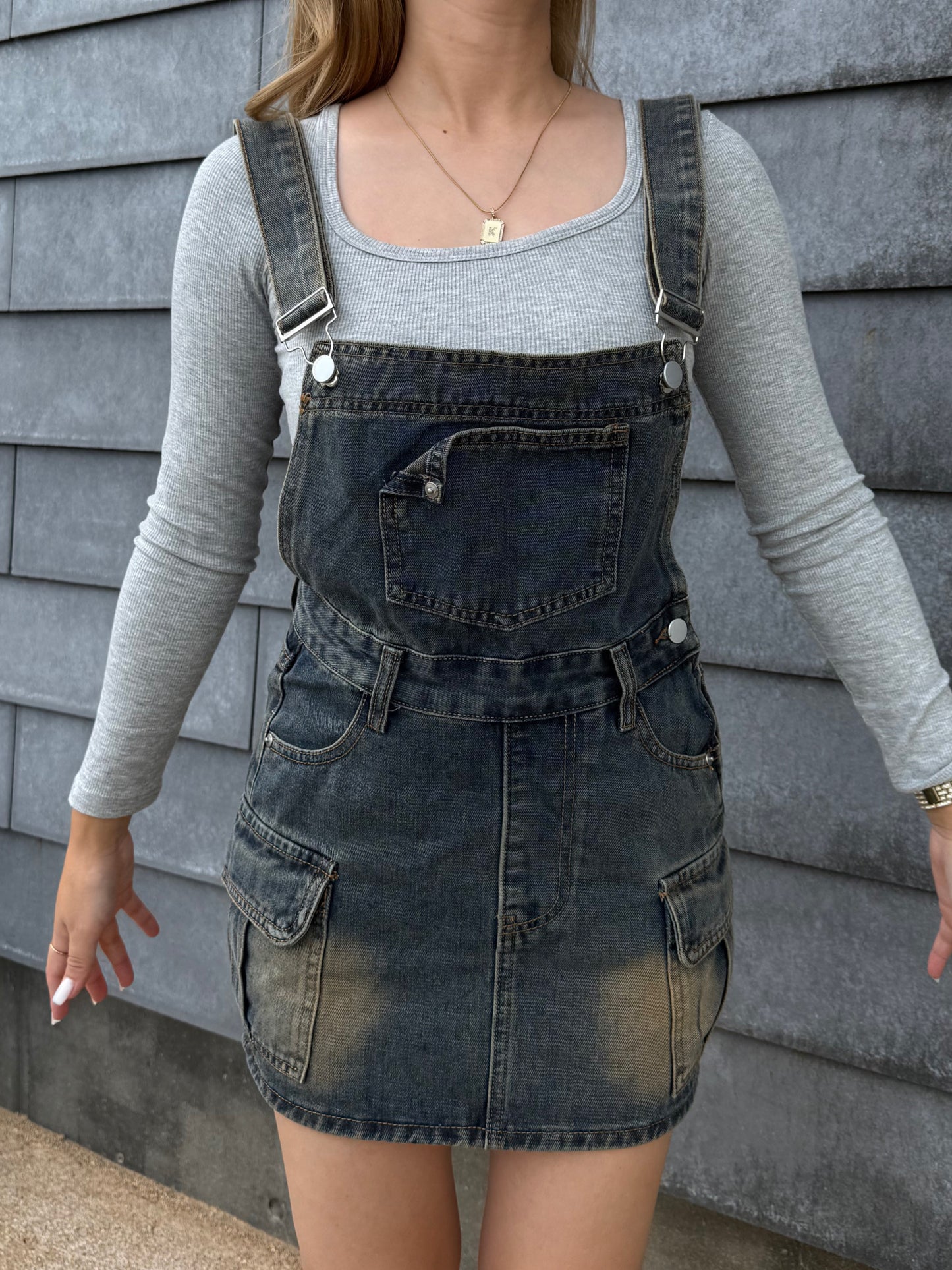 デニムミニサロペット DPB73502