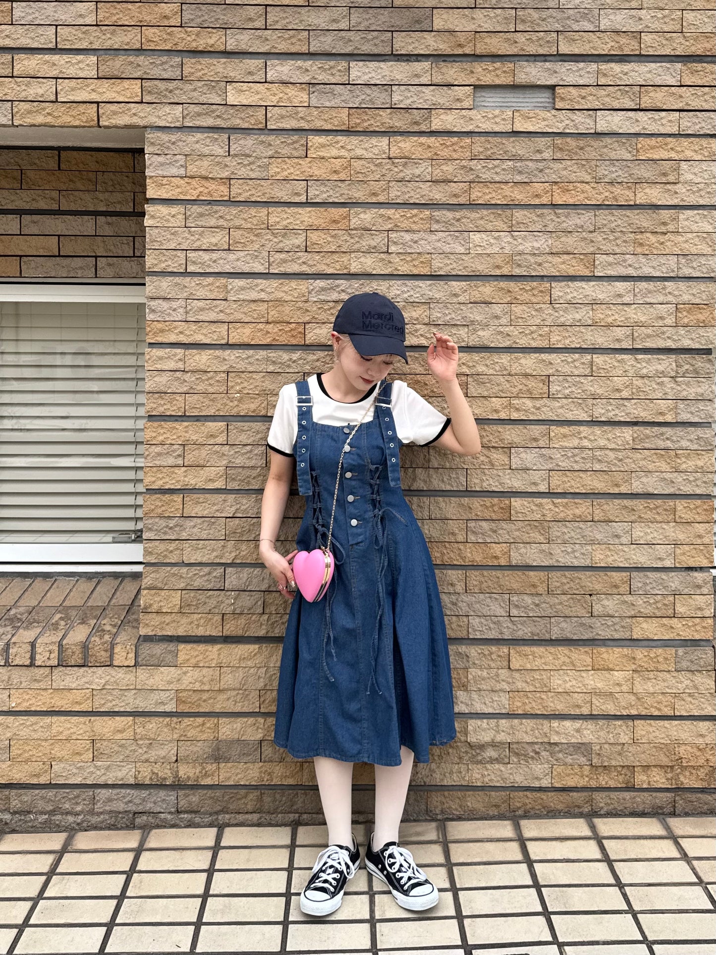 リボンデニムワンピース DPB76139
