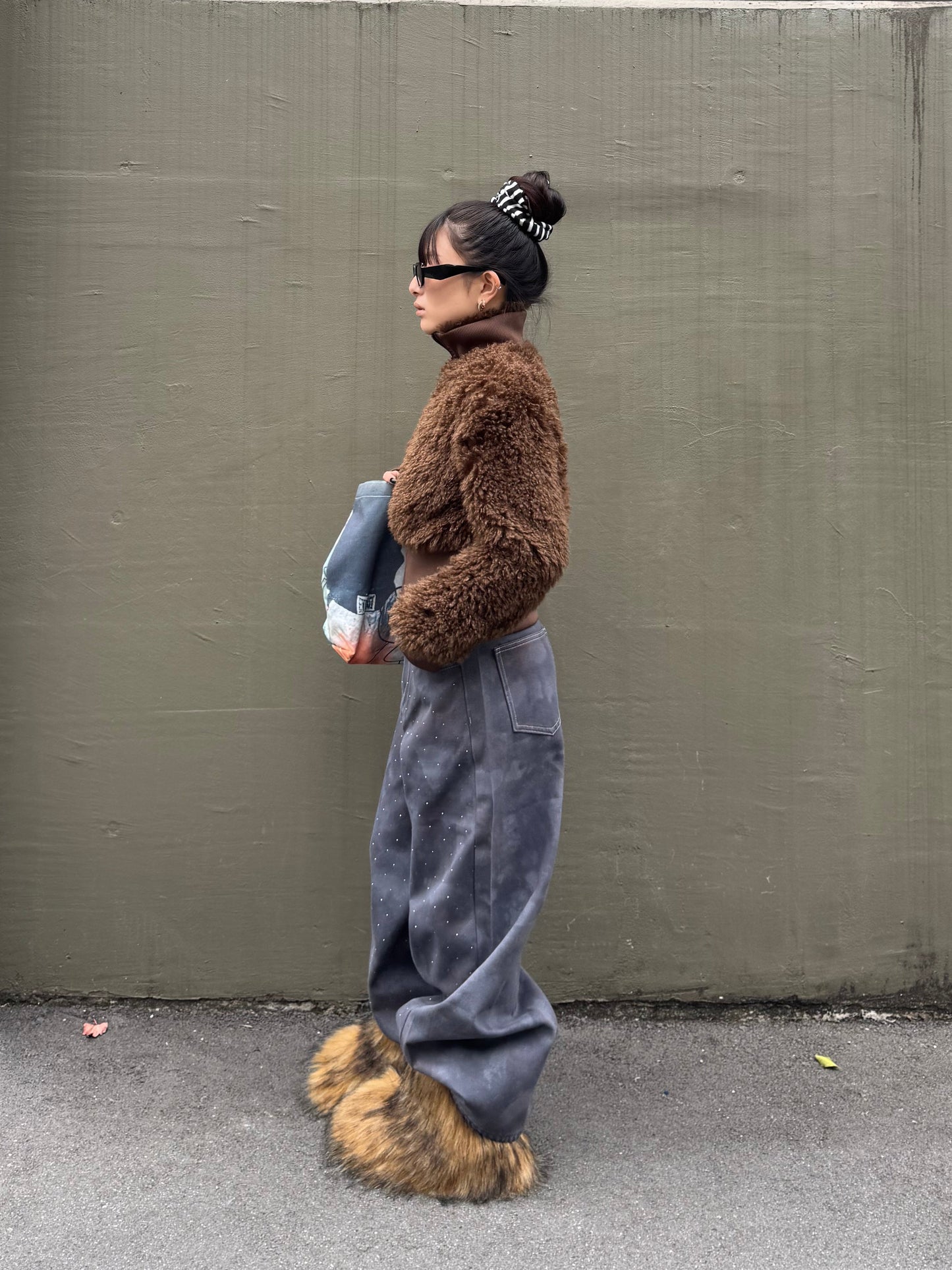 ワイドラメデニムパンツ DPB86173