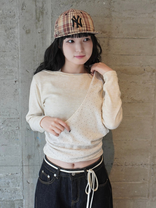 ドットタンクオフショルトップス DPB85482