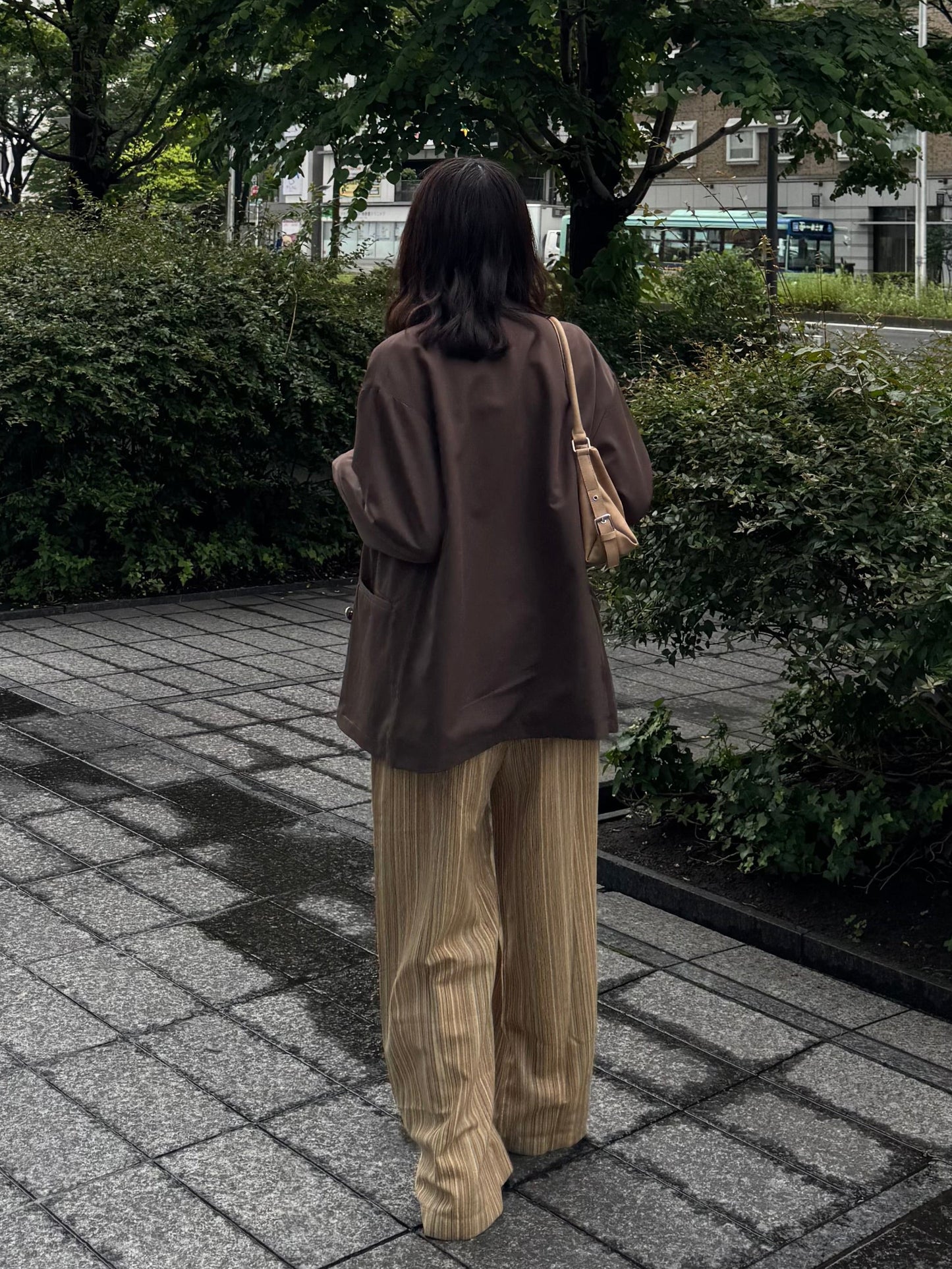 ソフトリネンストライプパンツ DPC03077