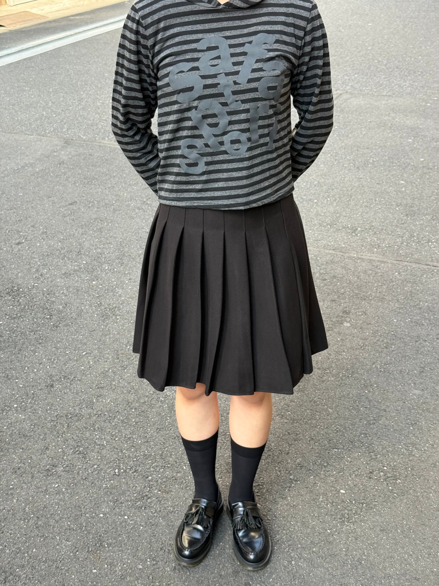 ストライプロゴフーディーカットソー DPB93003