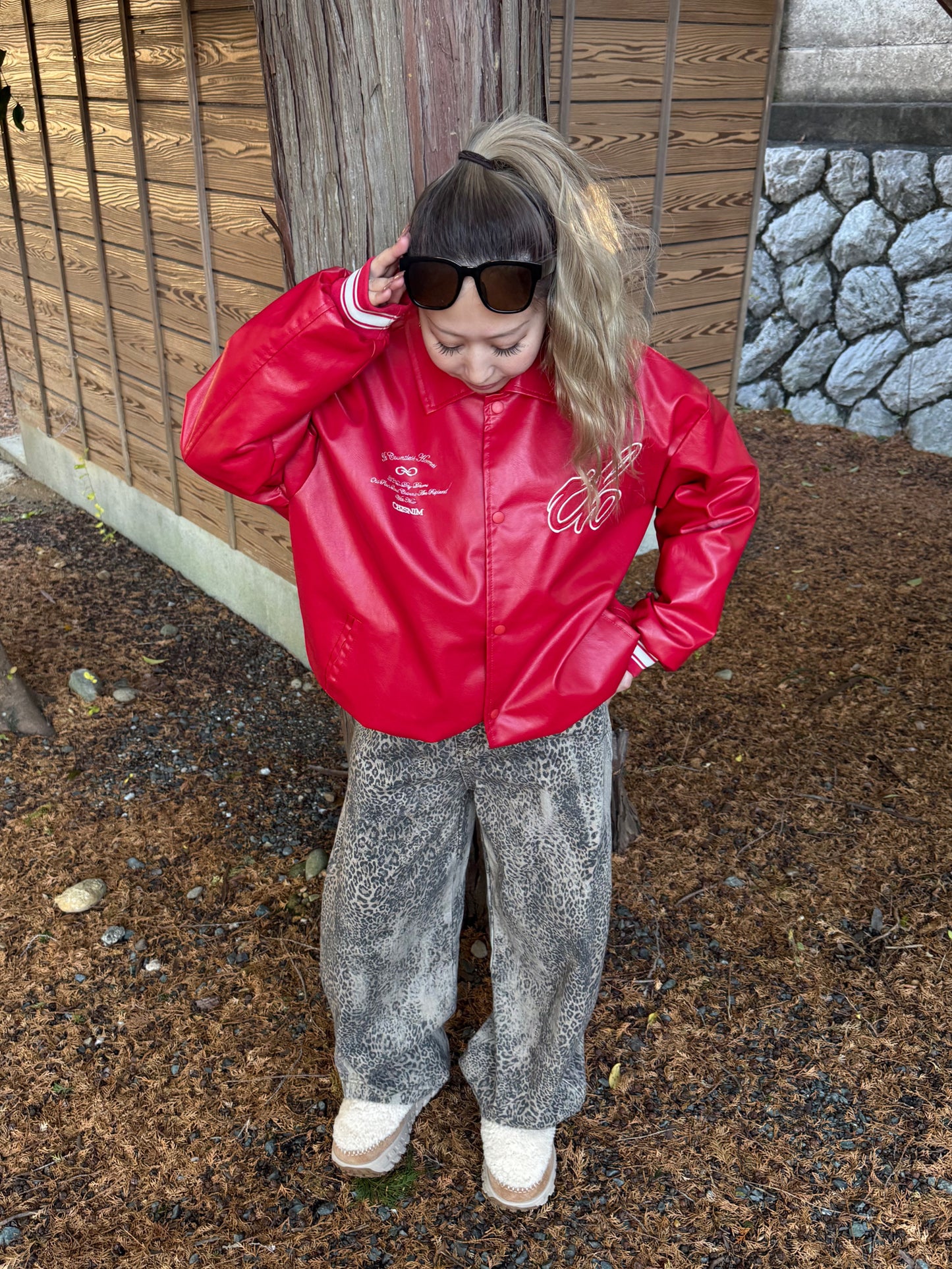 ダメージレオパードデニムパンツ DPB73528