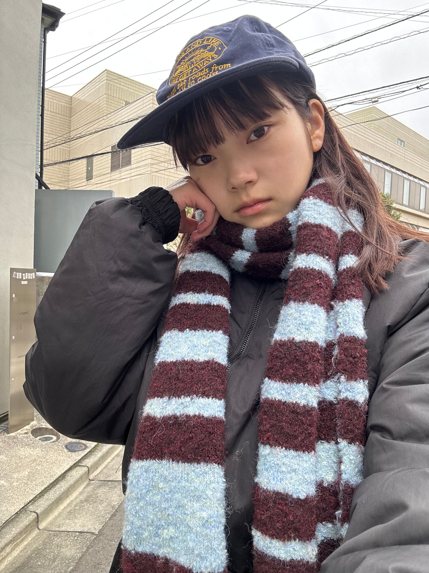 バイカラーボーダーマフラー DPB91062