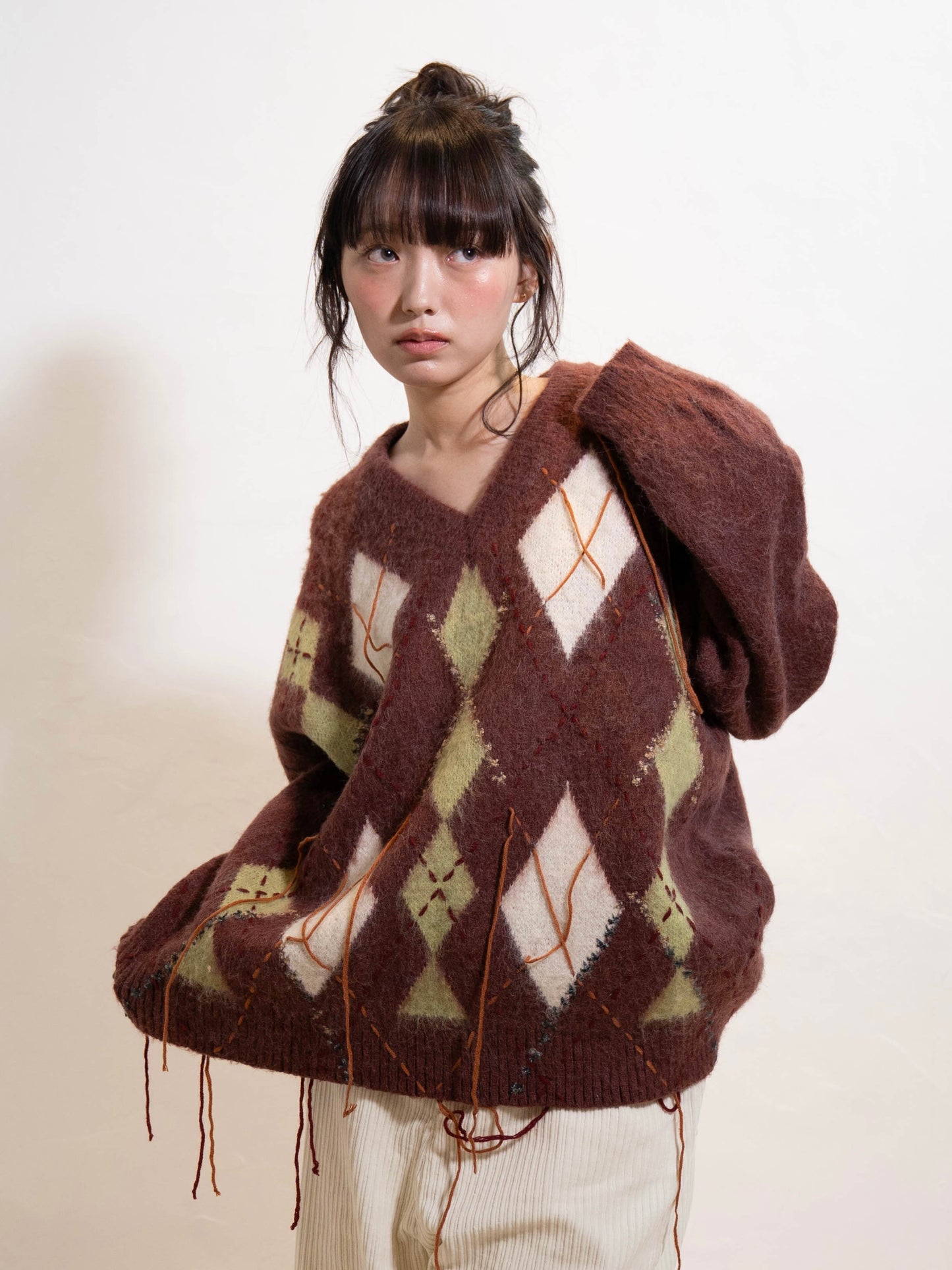 アーガイルチェックニット DPC02012