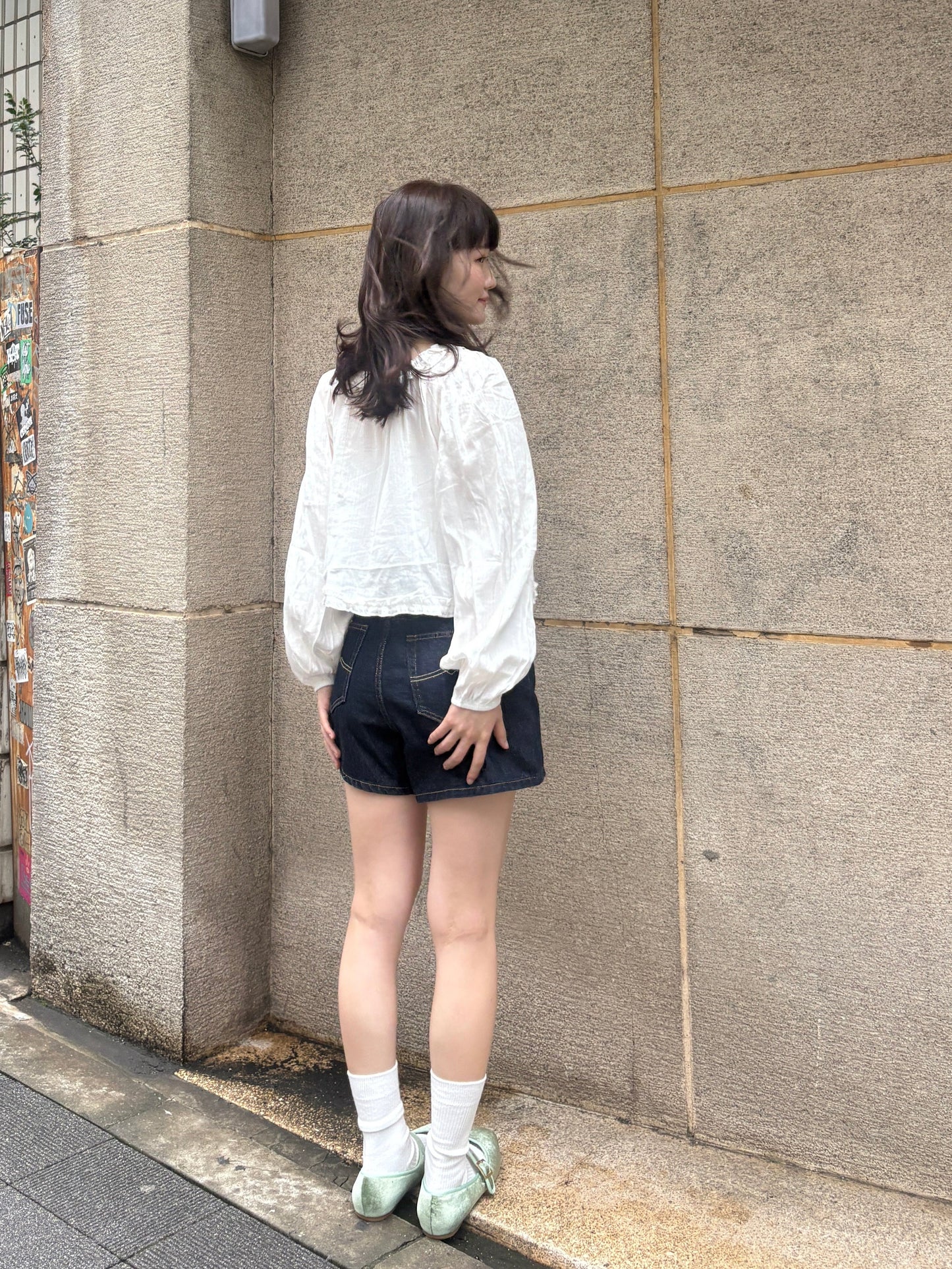 Aラインデニムショートパンツ DPA43805