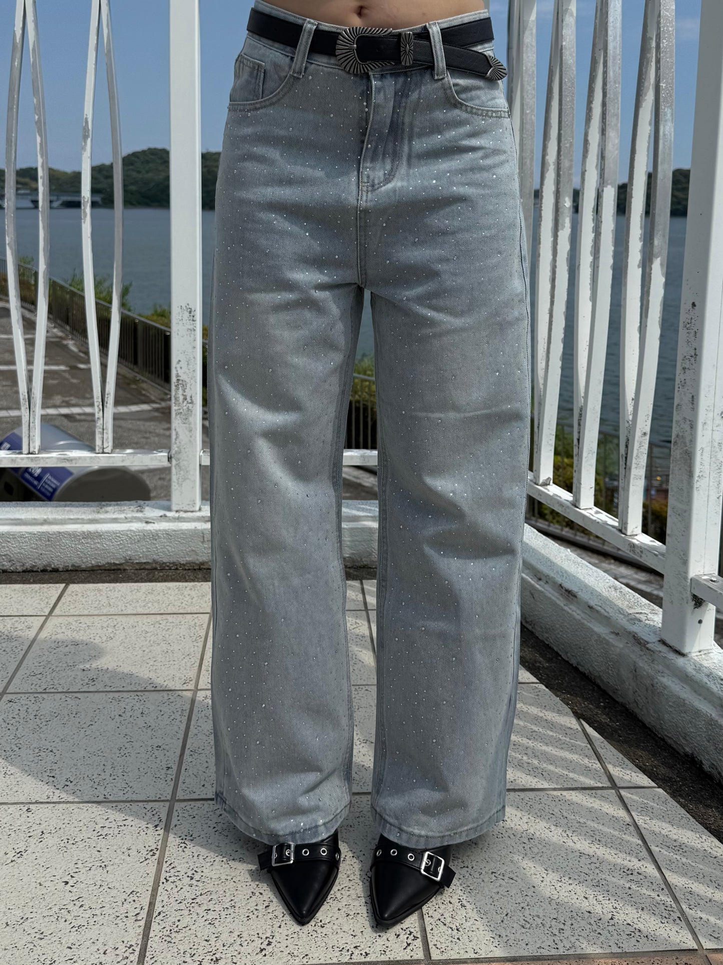 ラメデニムパンツ DPB73643