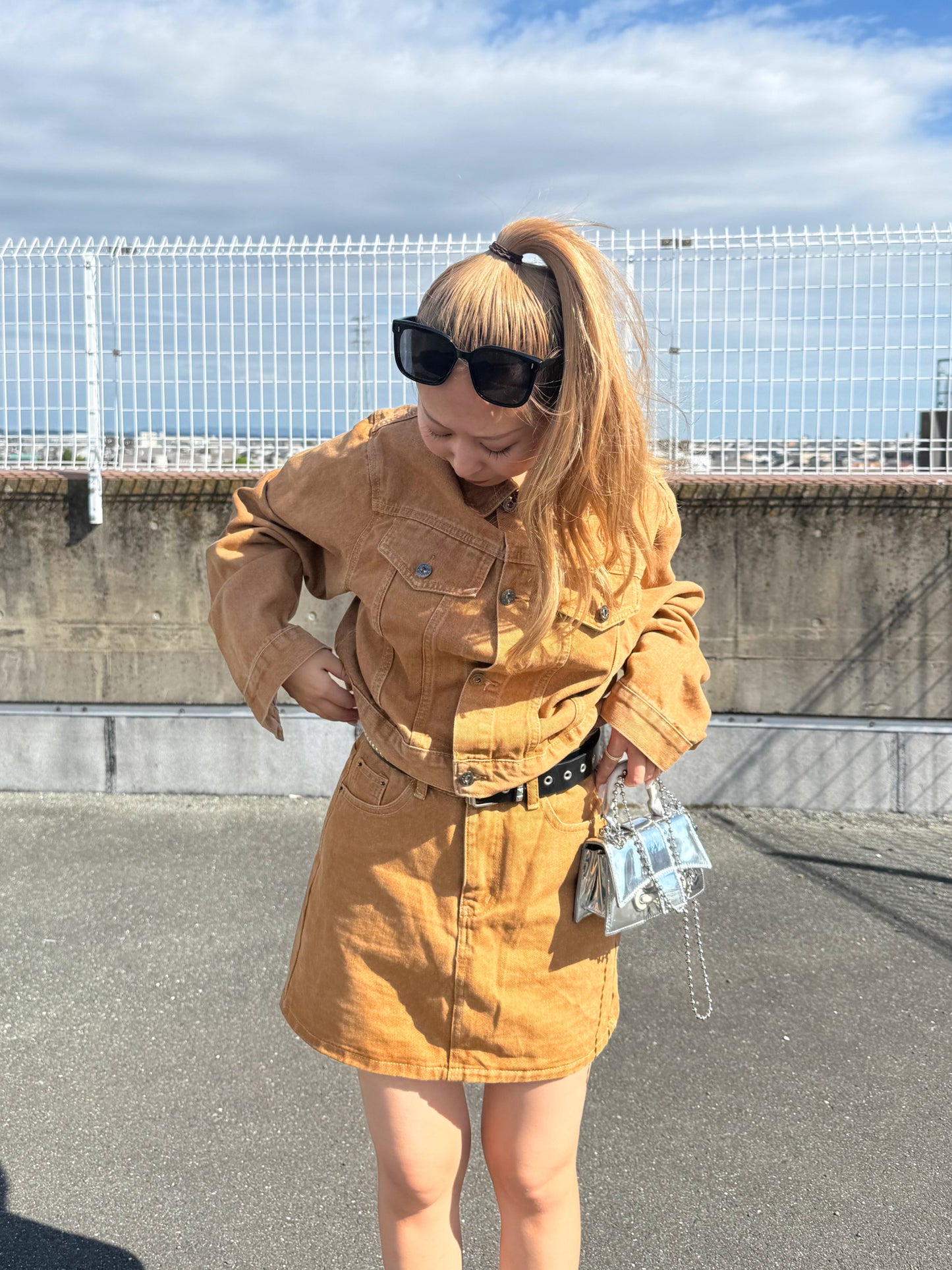 ブラウンデニムセットアップ DPB73478