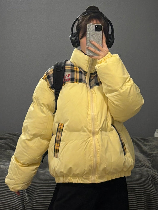 イエローチェックダウンジャケット DPB88103