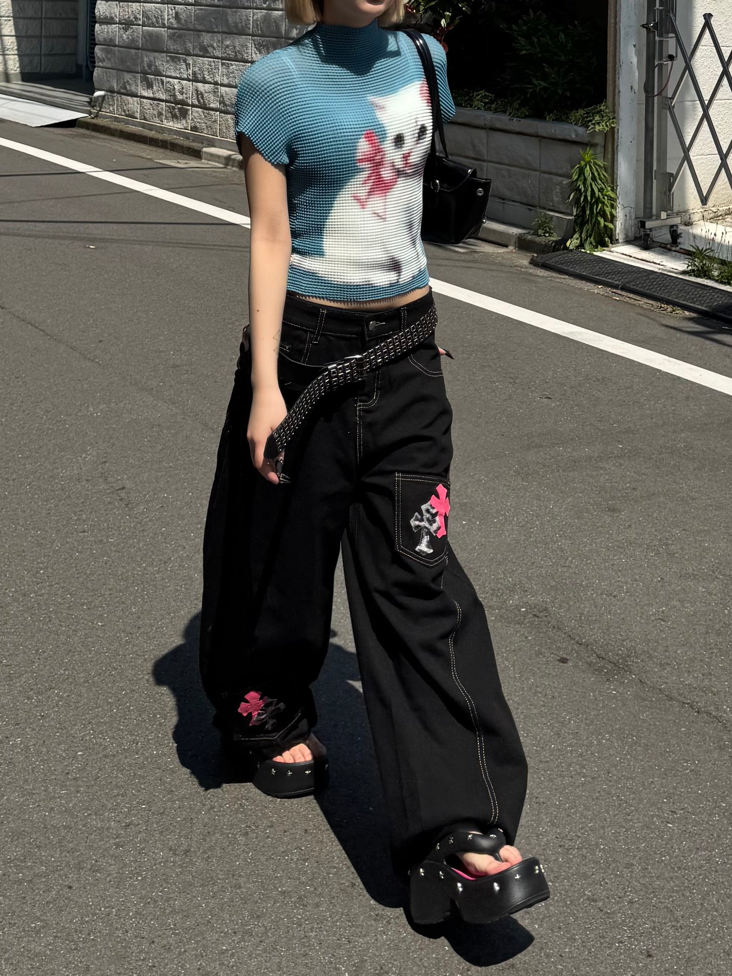 クロスパッチボリュームデニムパンツ DPB86270