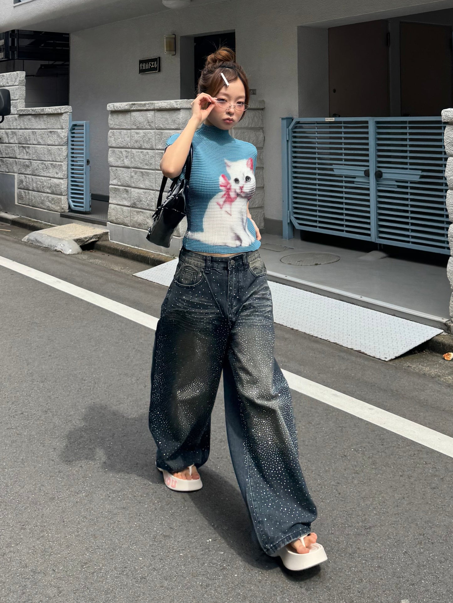 ラメウォッシュデニムパンツ DPB86245