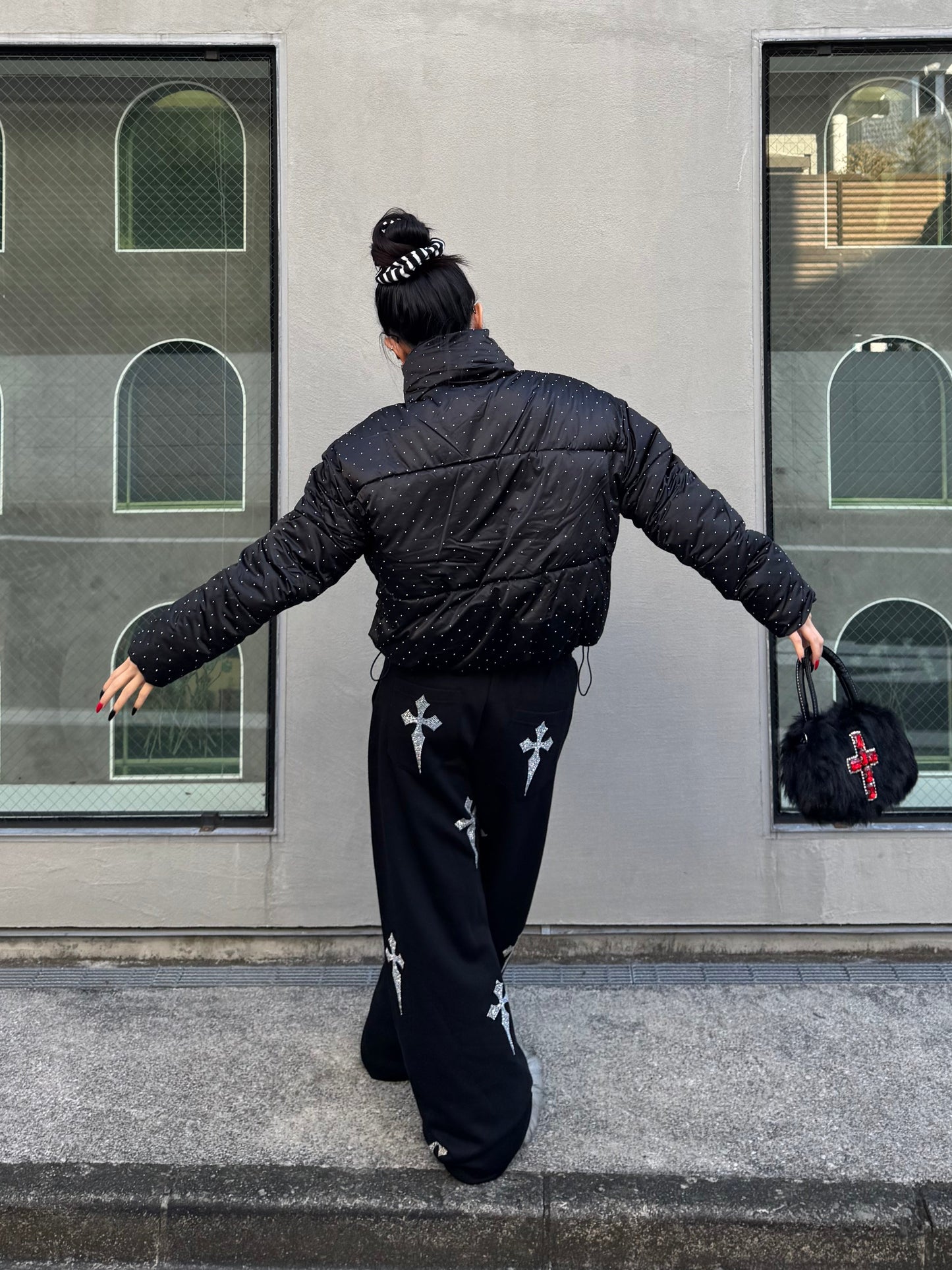 ラメショートダウンジャケット DPB86154