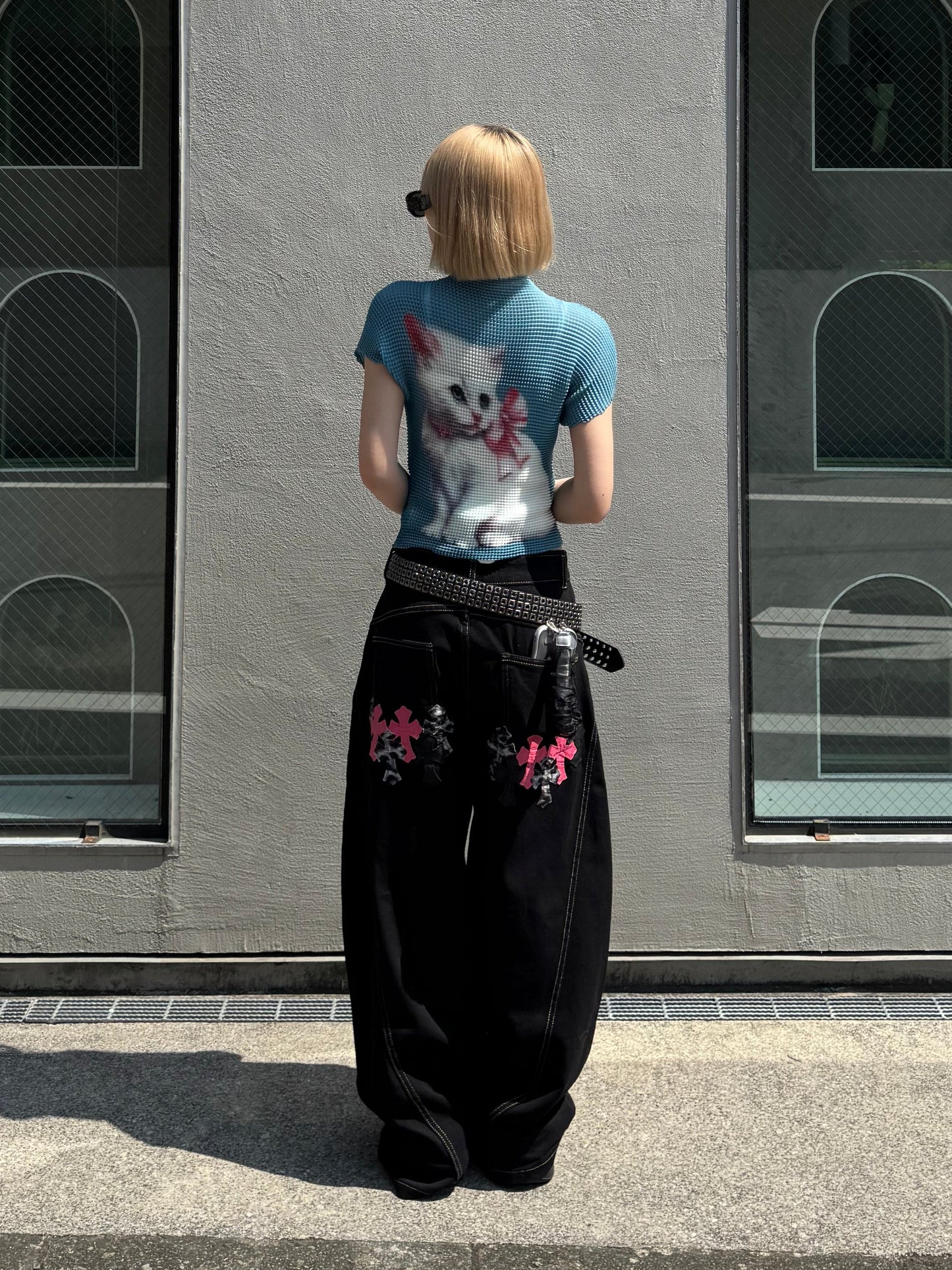クロスパッチボリュームデニムパンツ DPB86270