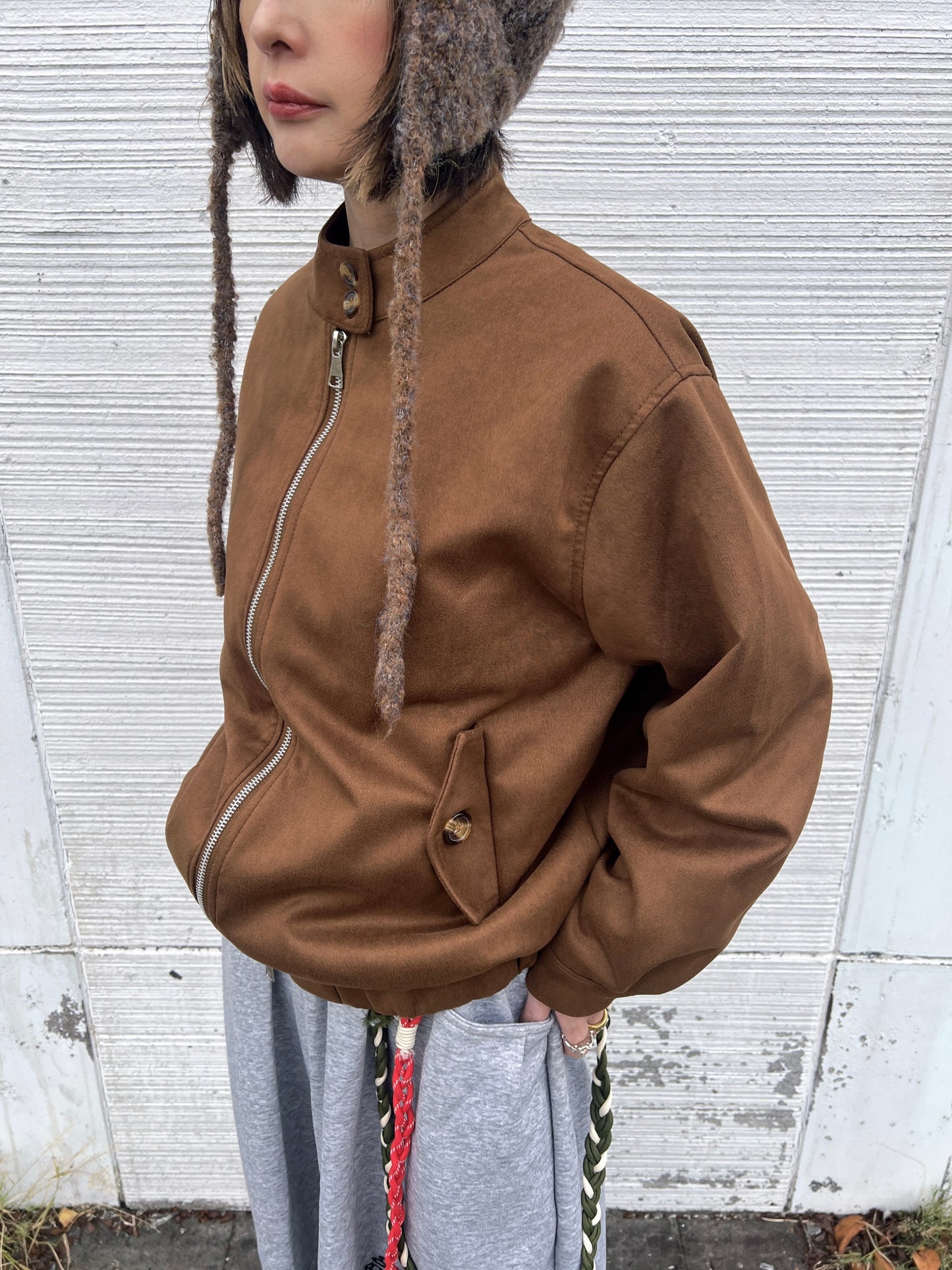 スウェードライクブルゾン DPB79212