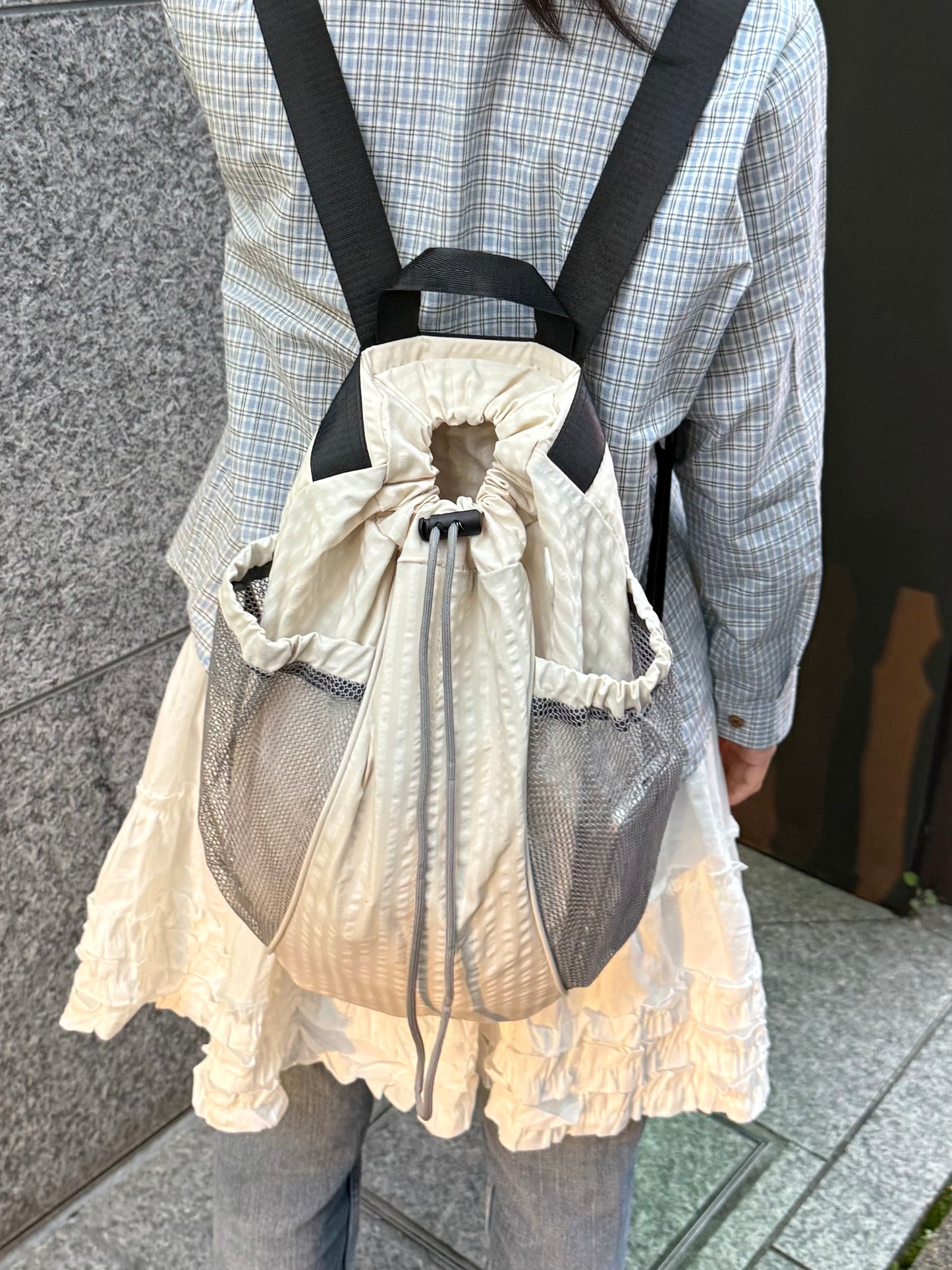 ホワイトメッシュバッグパック DPA43683