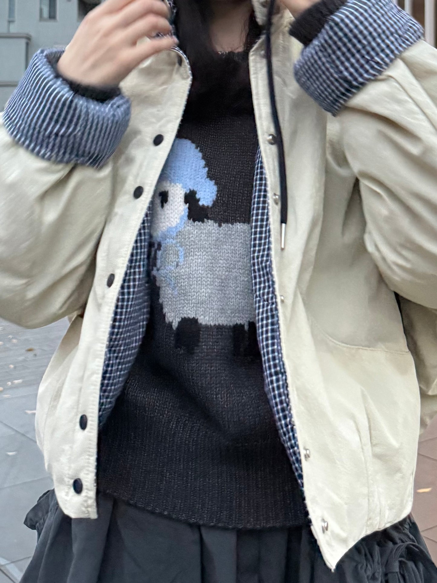 チェックダウンジャケット DPA43716