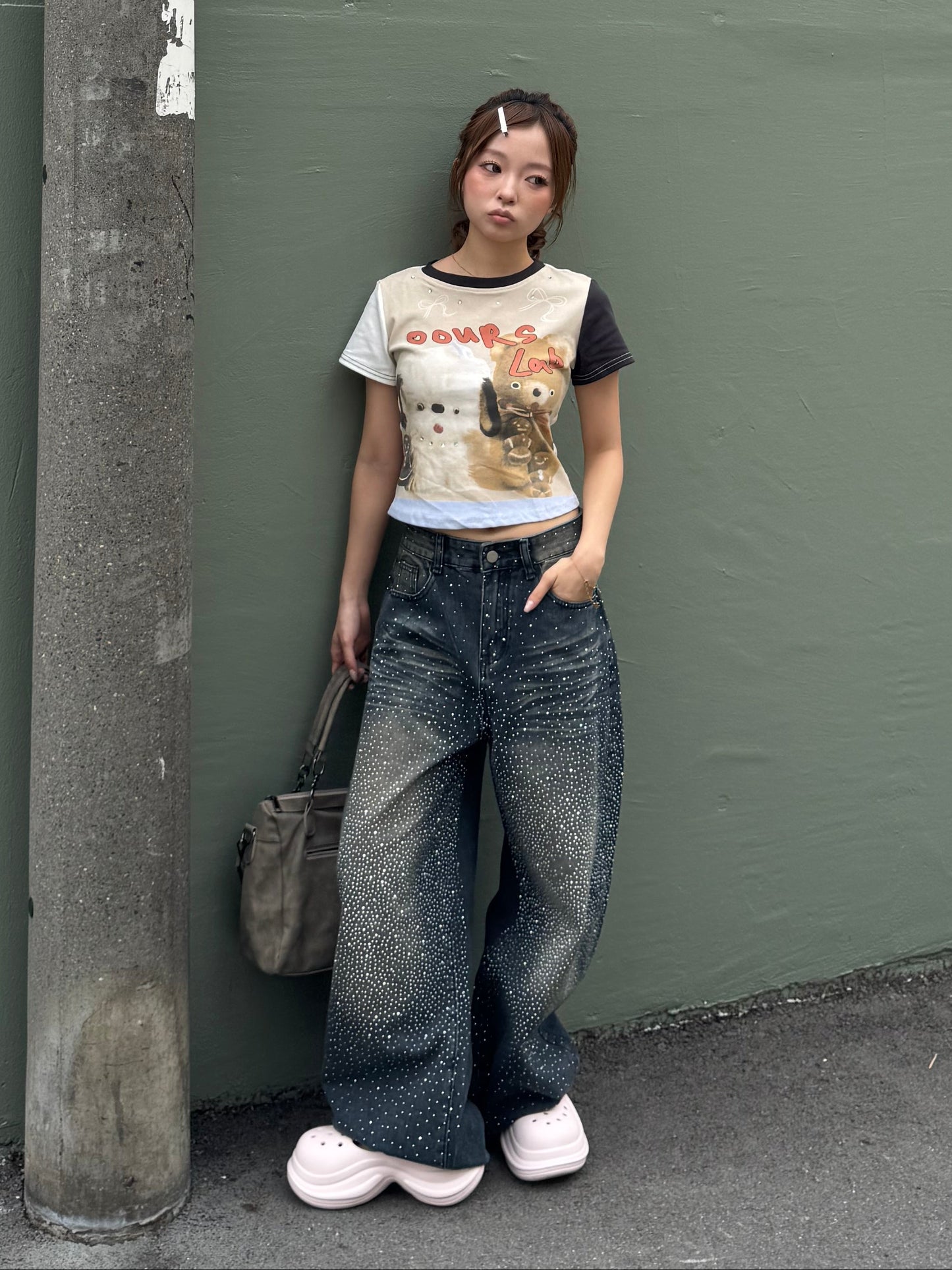 ラメウォッシュデニムパンツ DPB86245