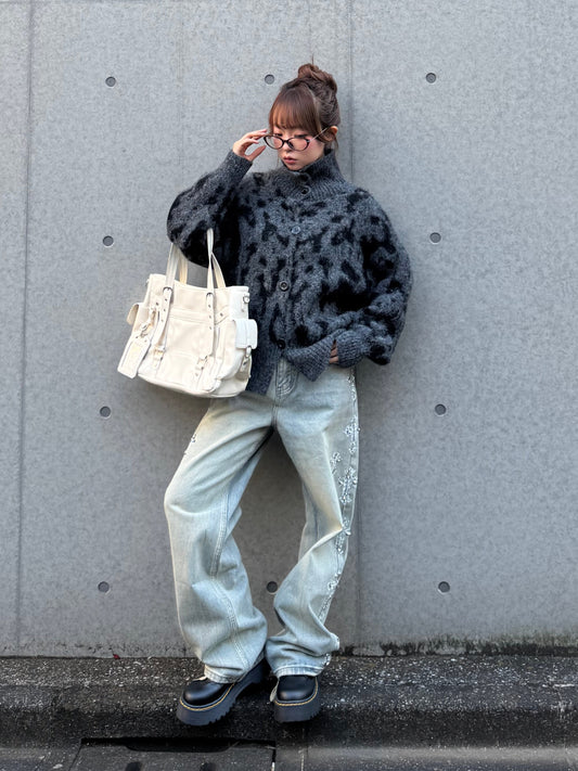 サイドクロスビジューデニムパンツ DPB86169