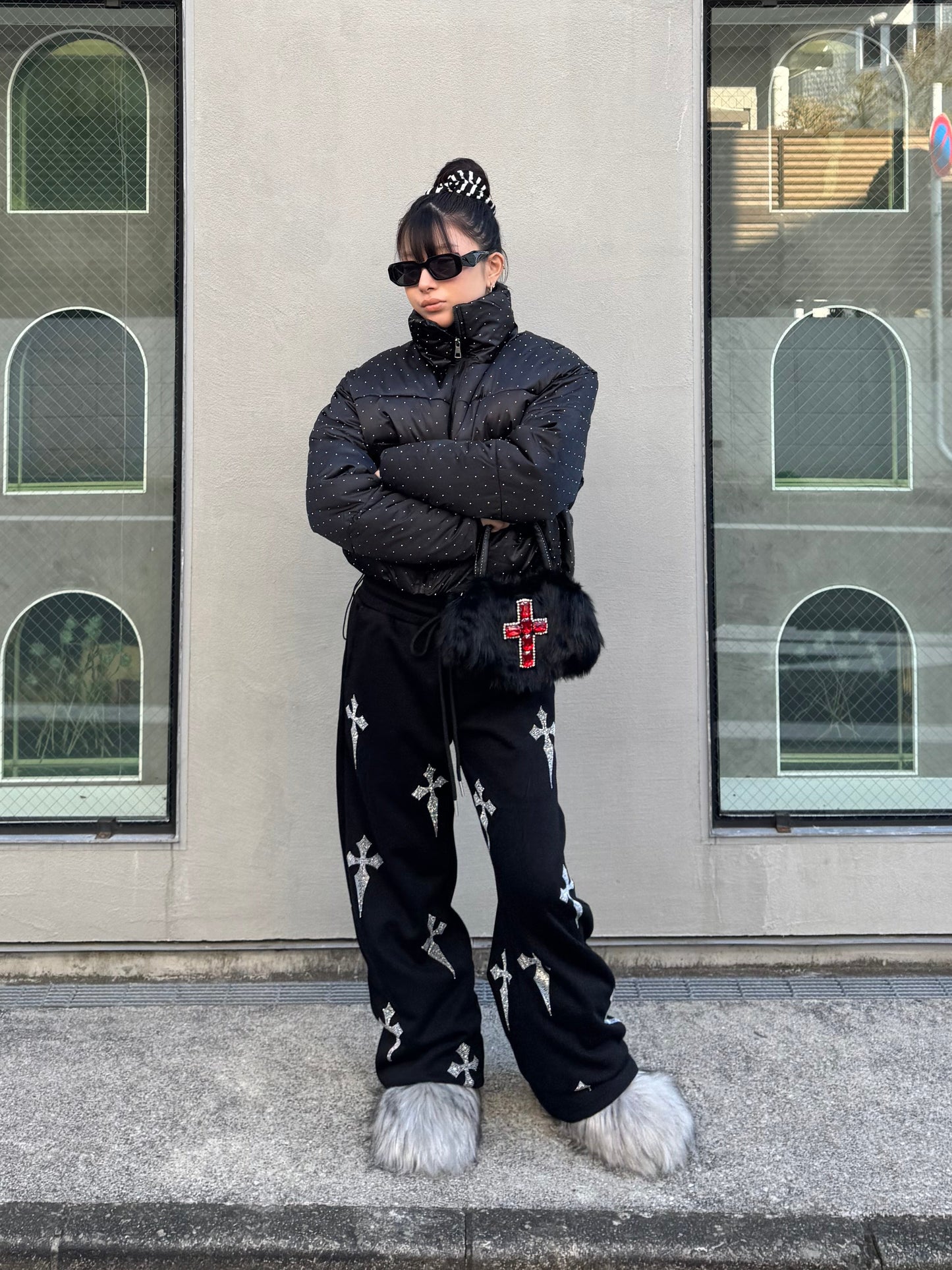 ラメショートダウンジャケット DPB86154