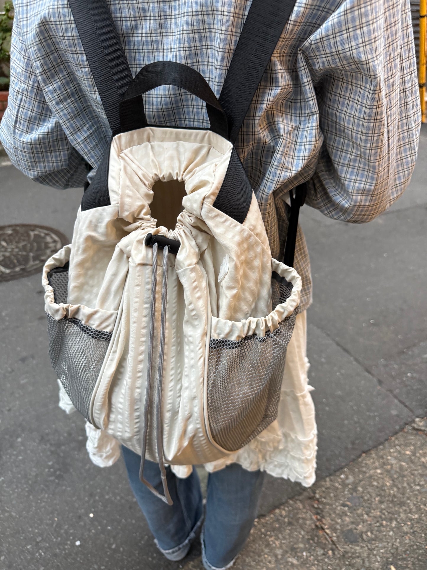 ホワイトメッシュバッグパック DPA43683