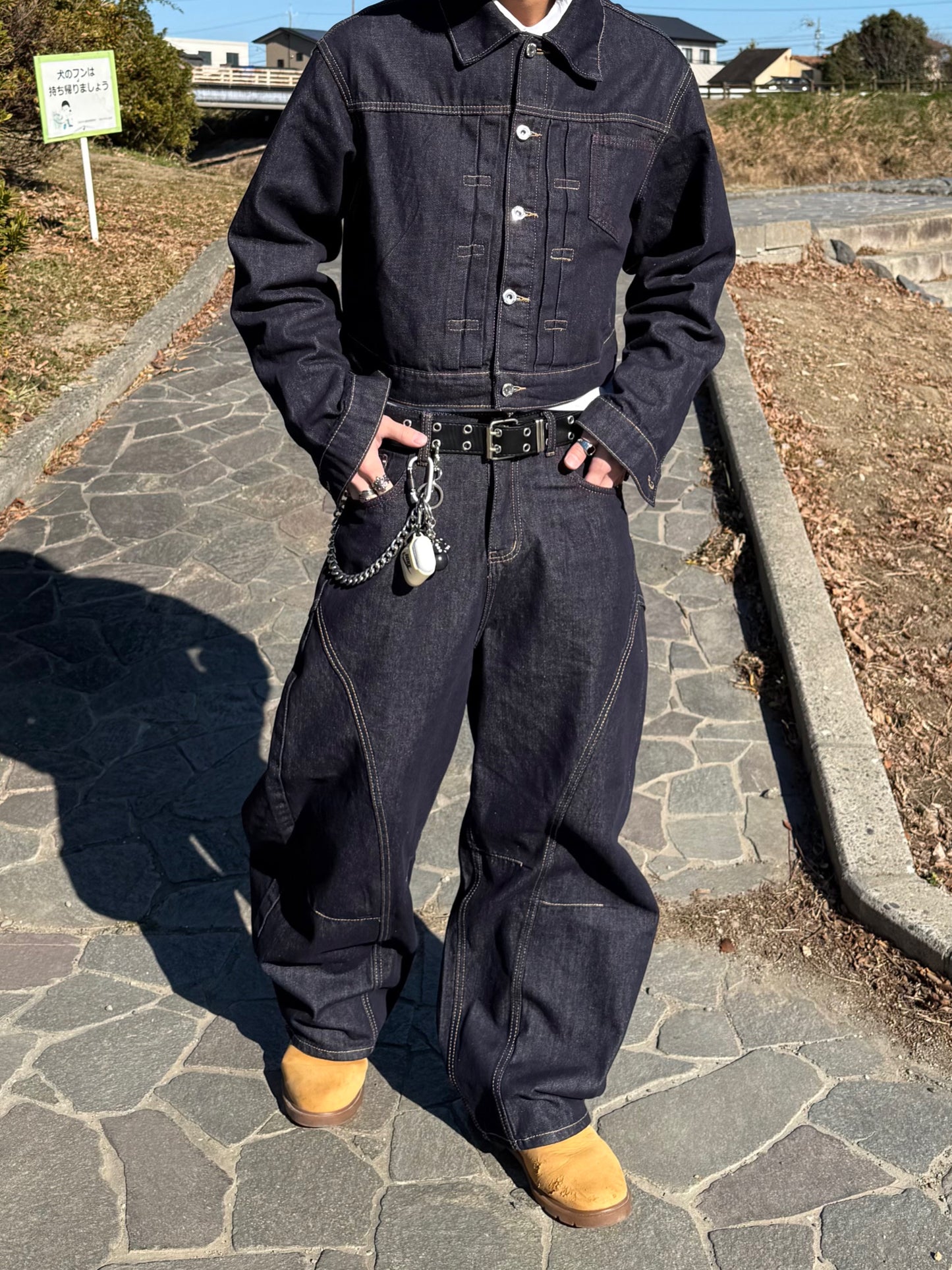 セットアップステッチデニムパンツ DPB90153