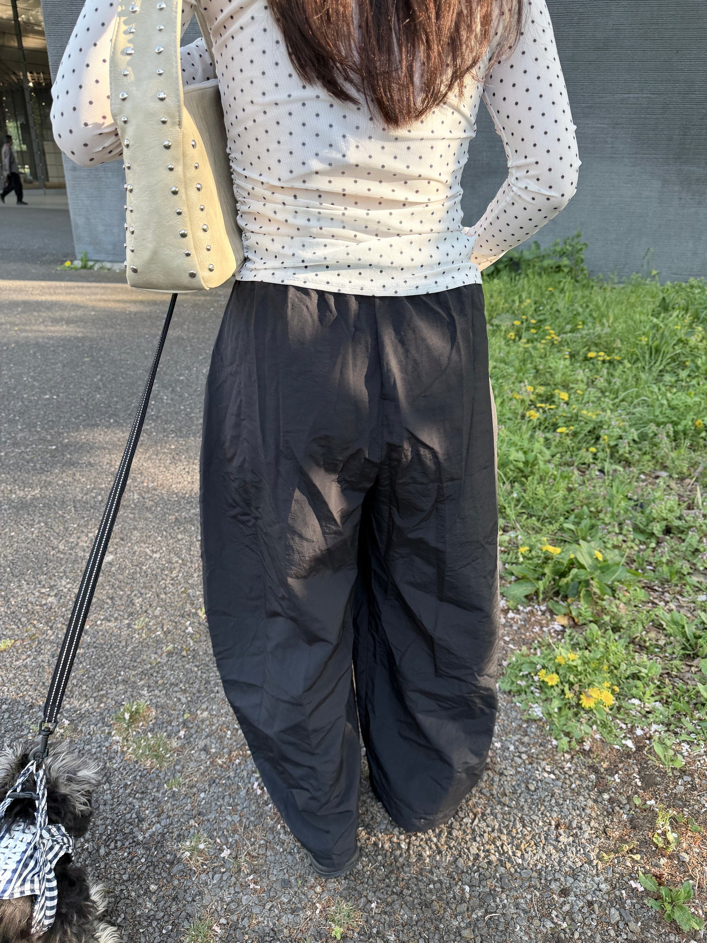 ウエストリボンナイロンワイドパンツ DPB78283